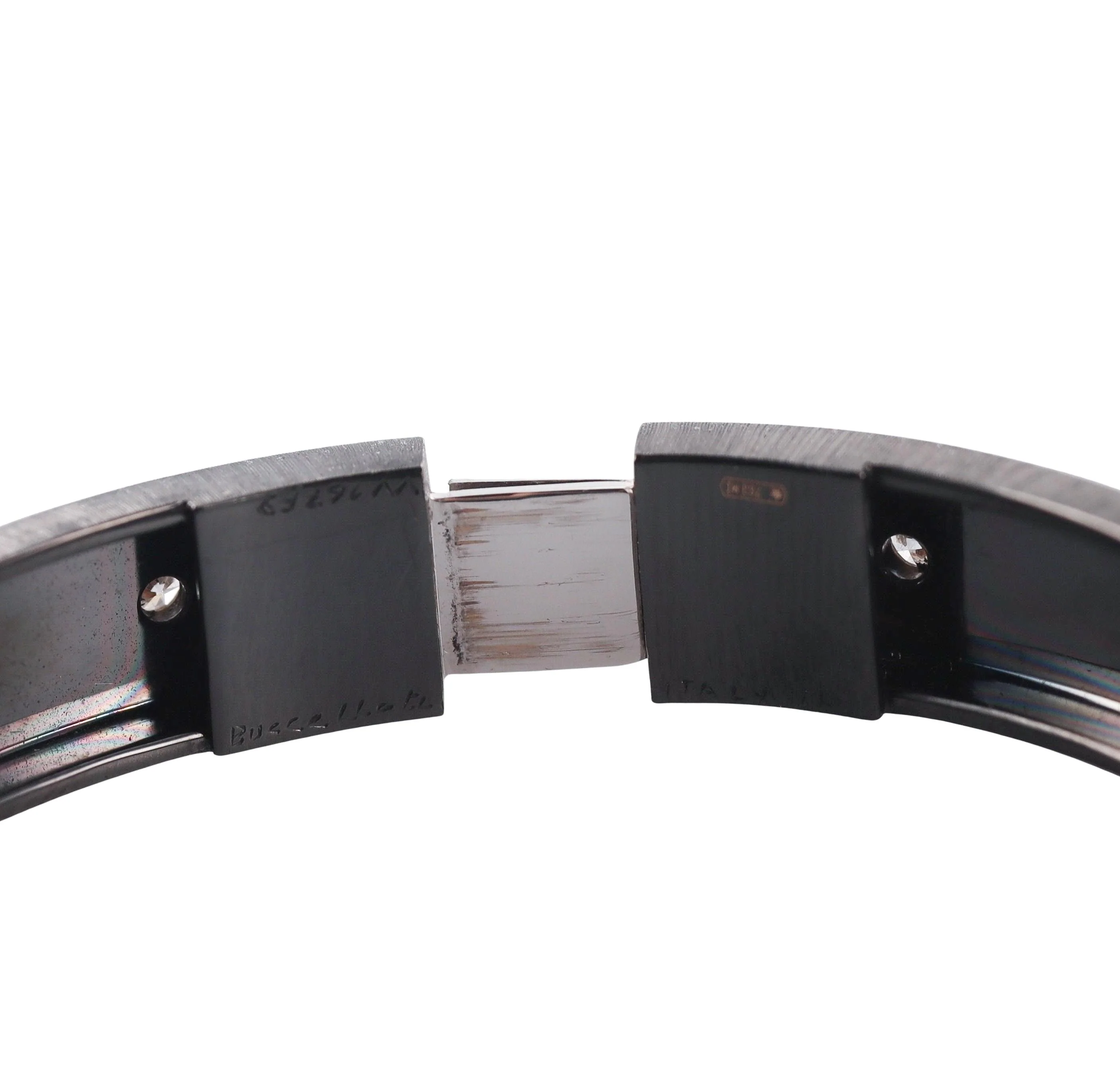 Buccellati Macri Classic Blackened Gold Diamond Bracelet