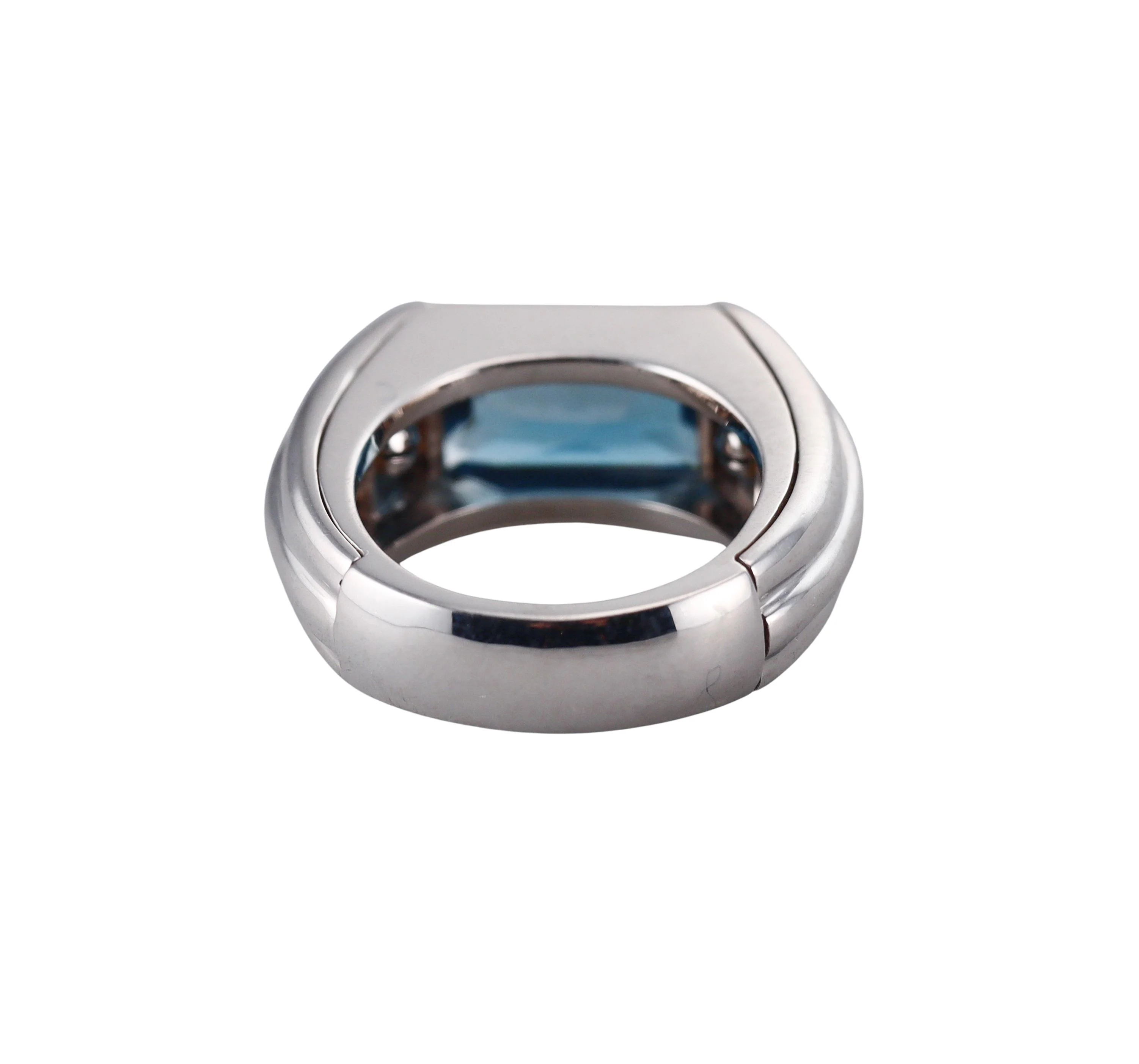Audemars Piguet Promesse Blue Topaz Diamond Gold Ring