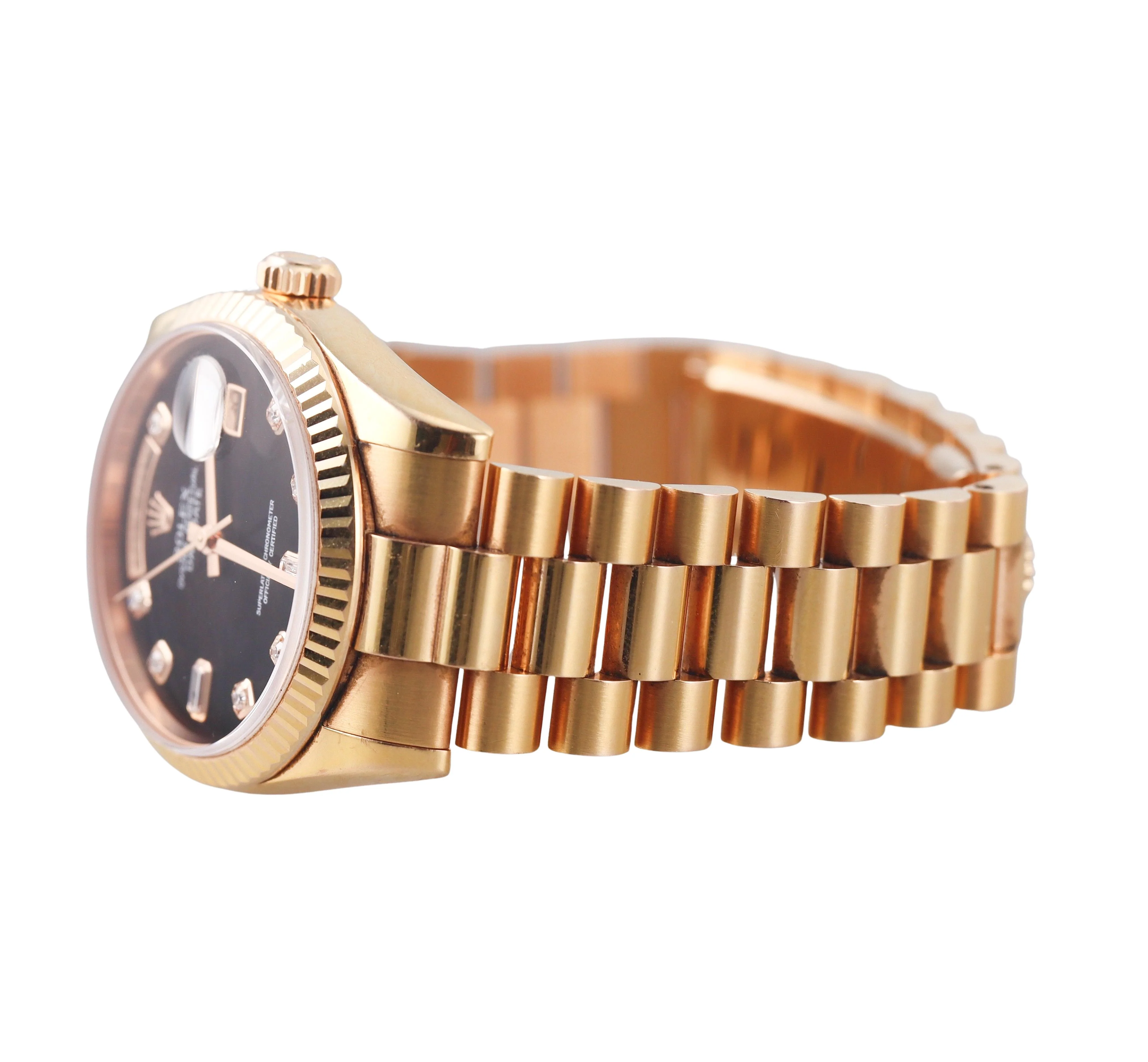 Rolex President Gold Diamond Tahitian Mother of Pearl Dial 36mm Watch 118236