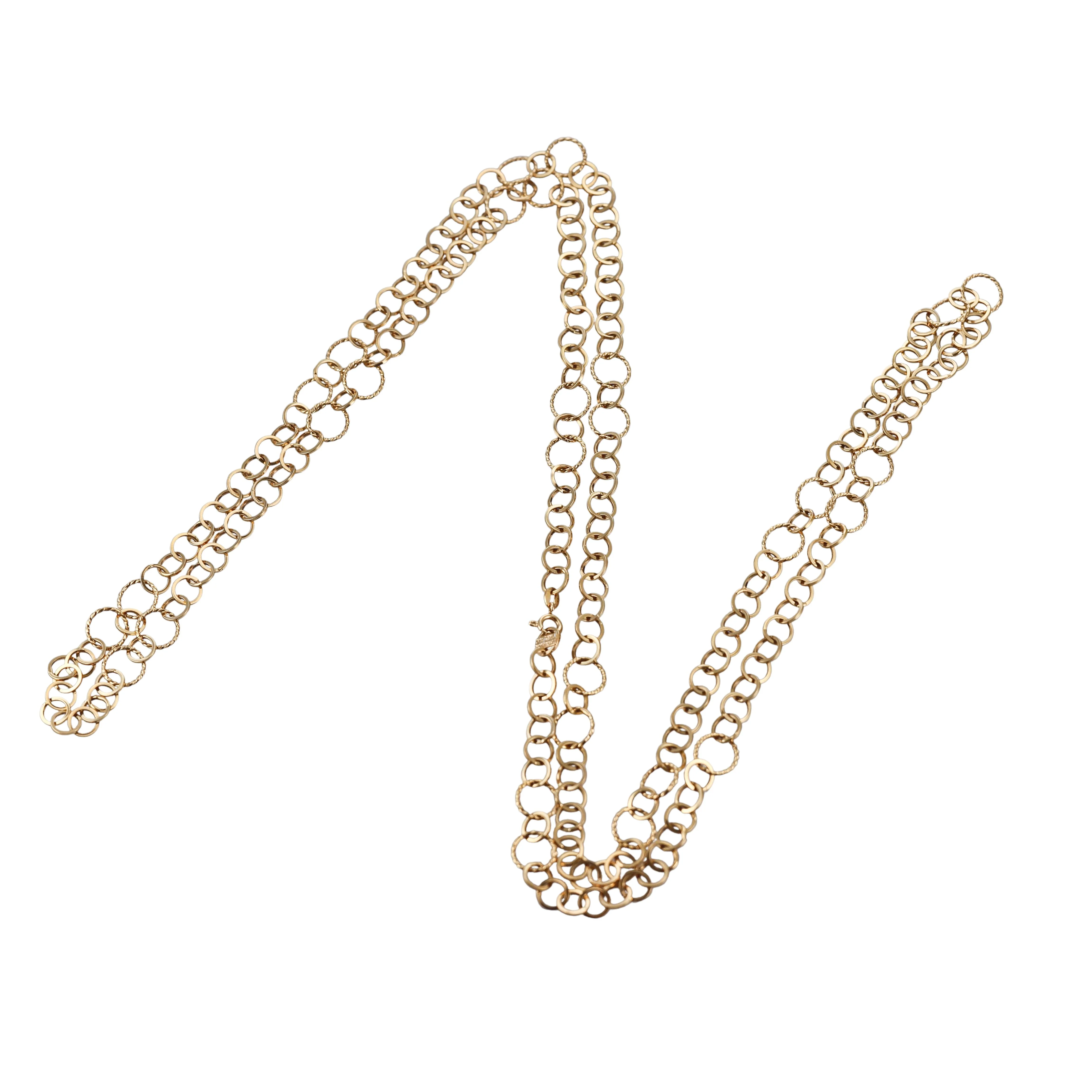 Vintage Tiffany  Co Yellow Gold Chain Link Necklace
