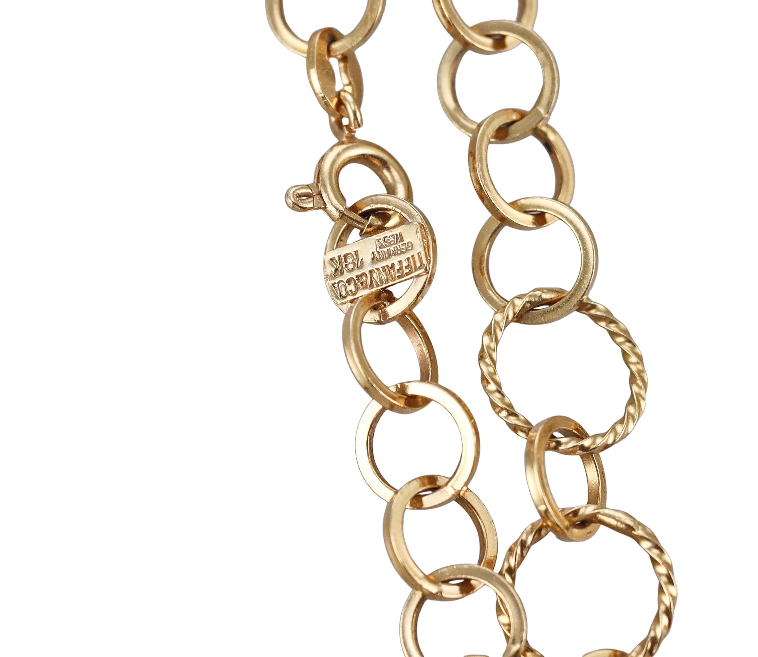 Vintage Tiffany  Co Yellow Gold Chain Link Necklace