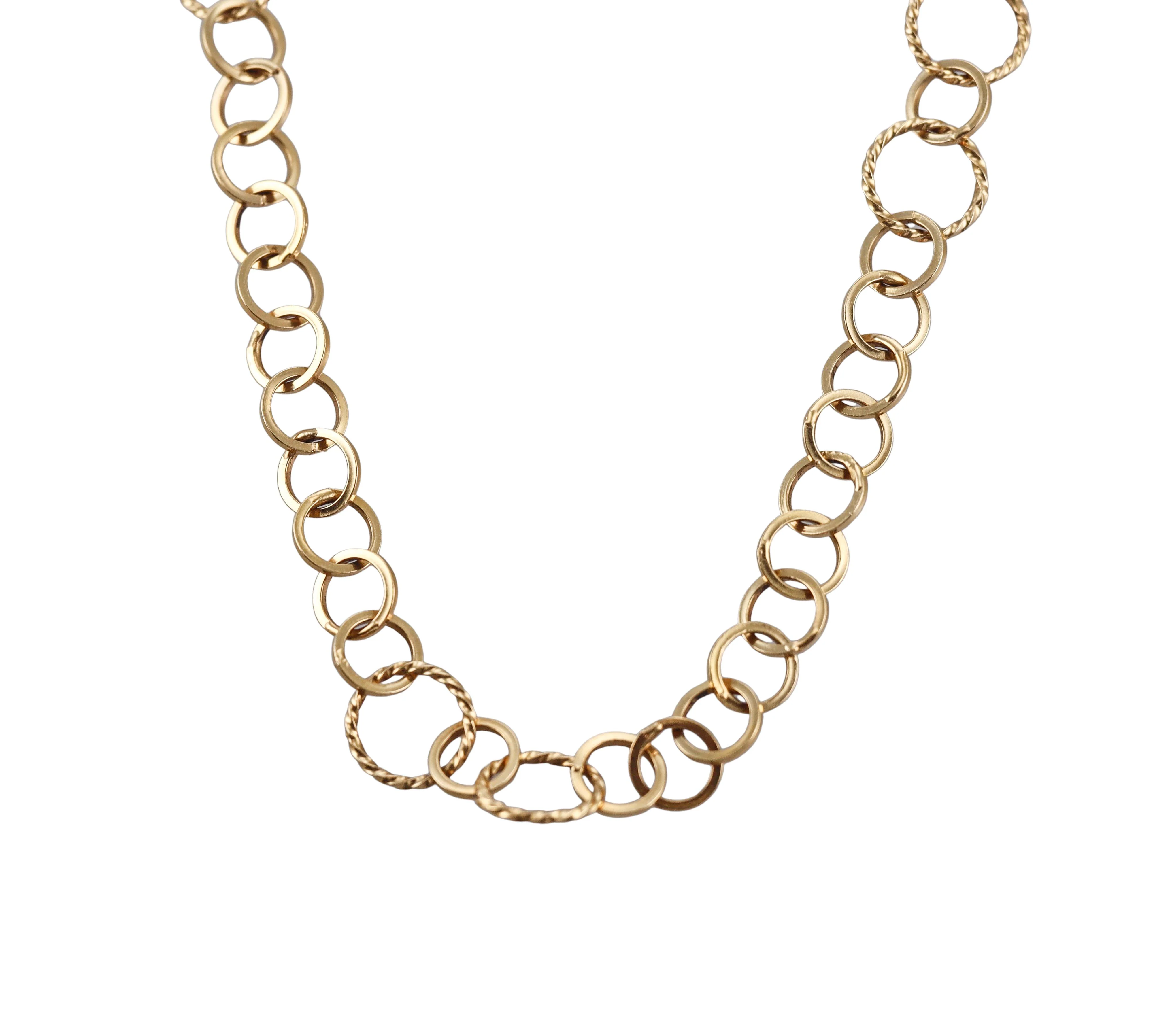Vintage Tiffany  Co Yellow Gold Chain Link Necklace