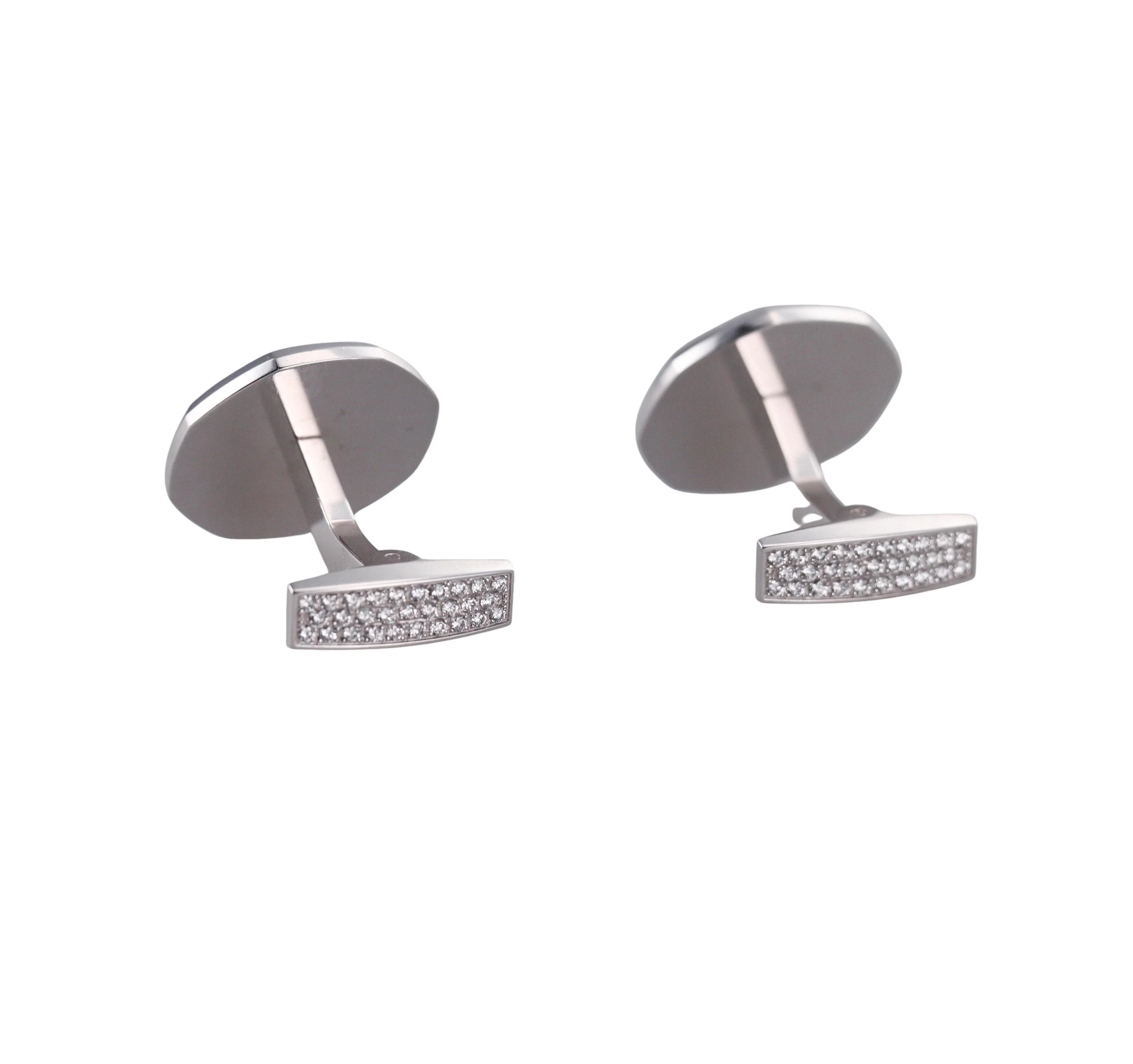 Audemars Piguet Diamond Onyx Gold Tuxedo Cufflinks