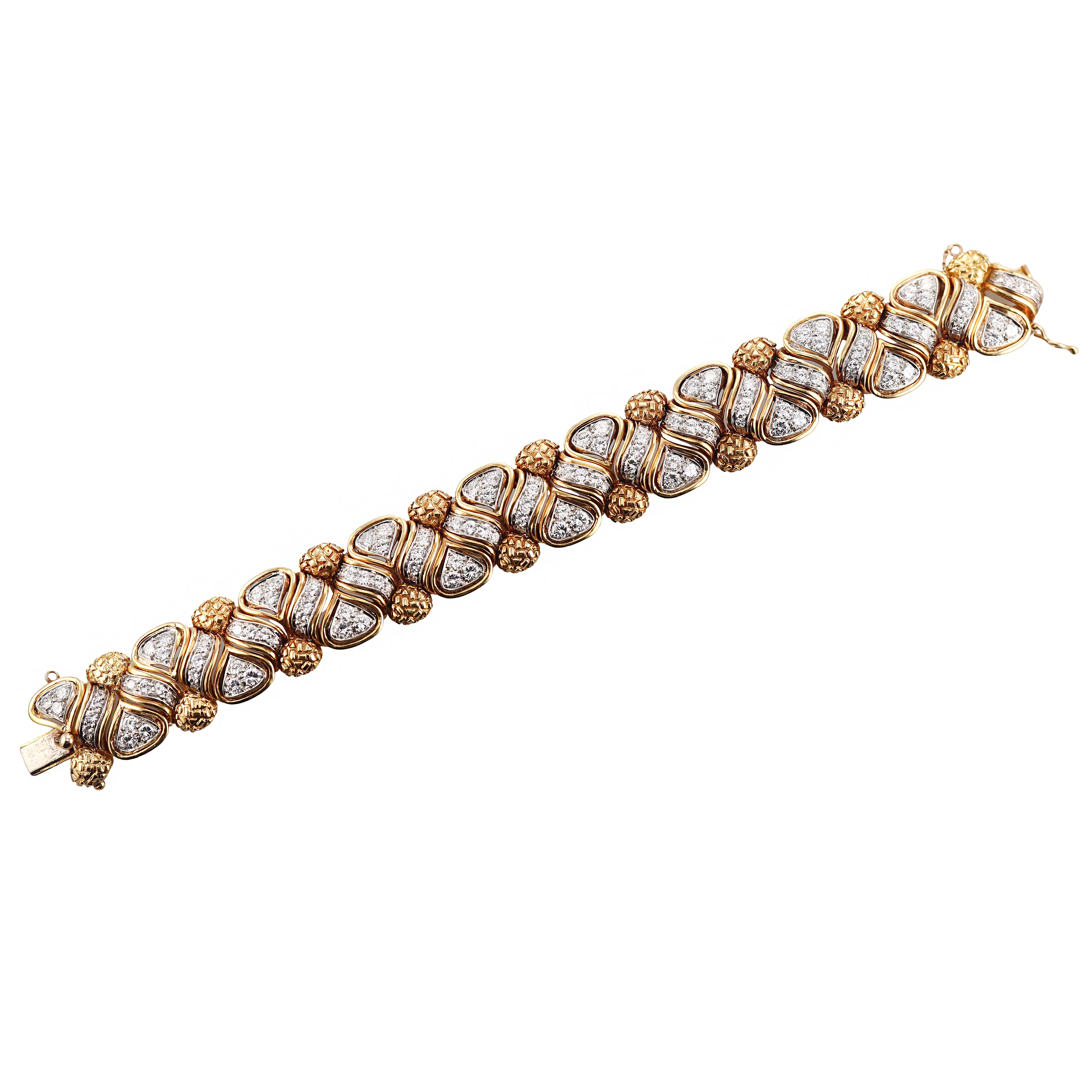 Tiffany Co 1980s Diamond Gold Bracelet