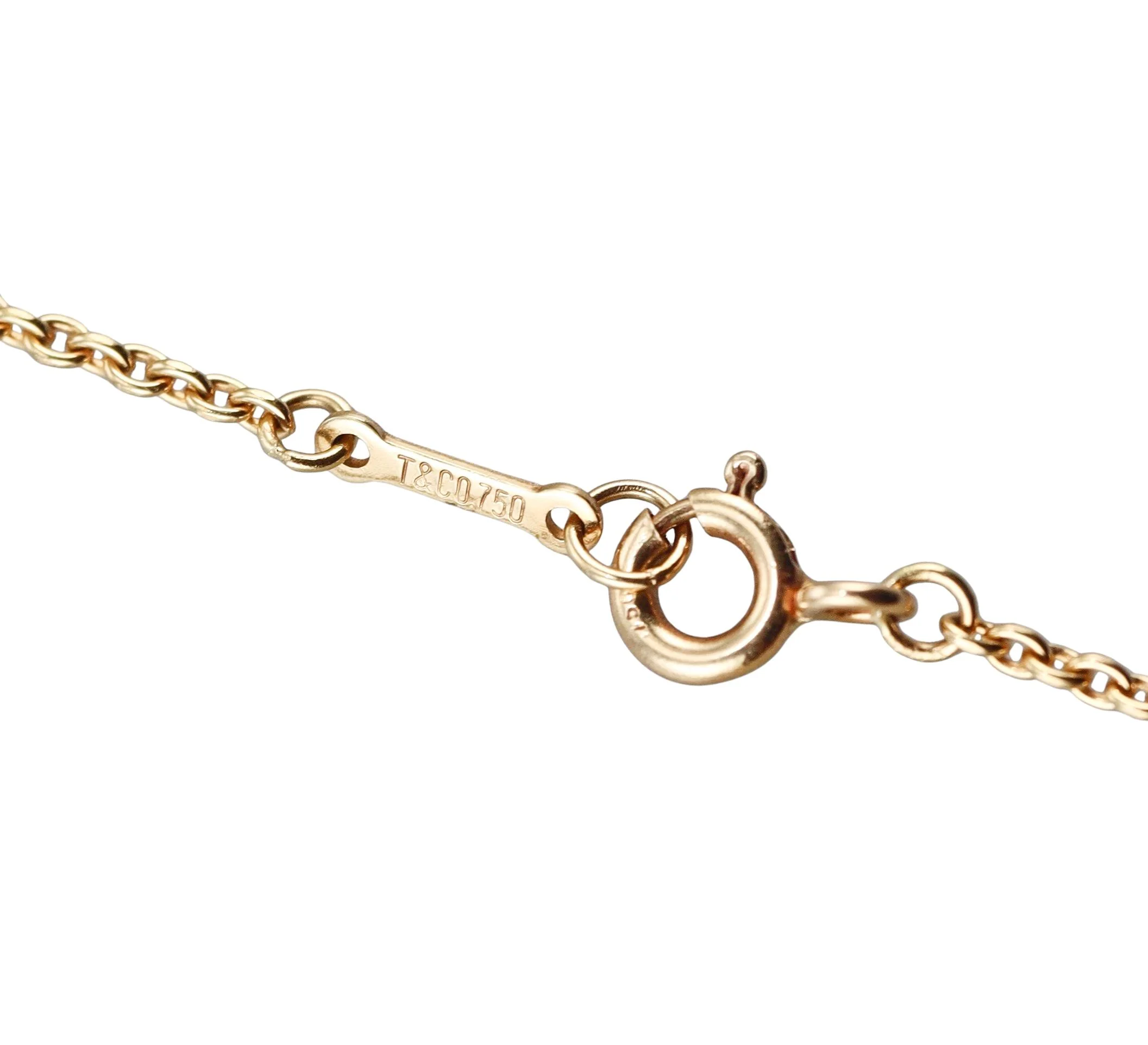 Tiffany  Co Elsa Peretti Mesh Diamond Gold Necklace