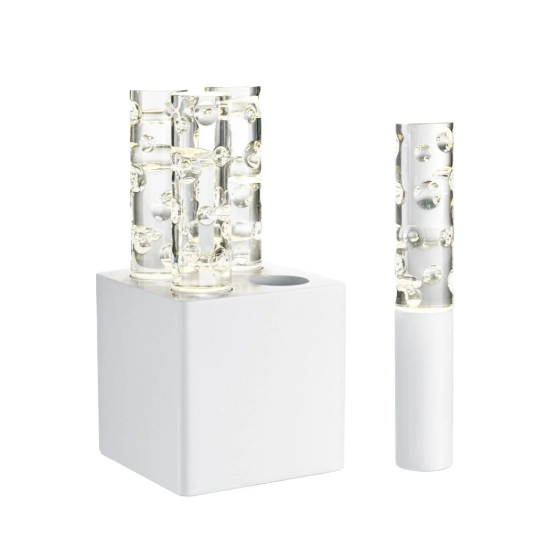 Brand New Baccarat Jardin De Crista Candle Light White B-001