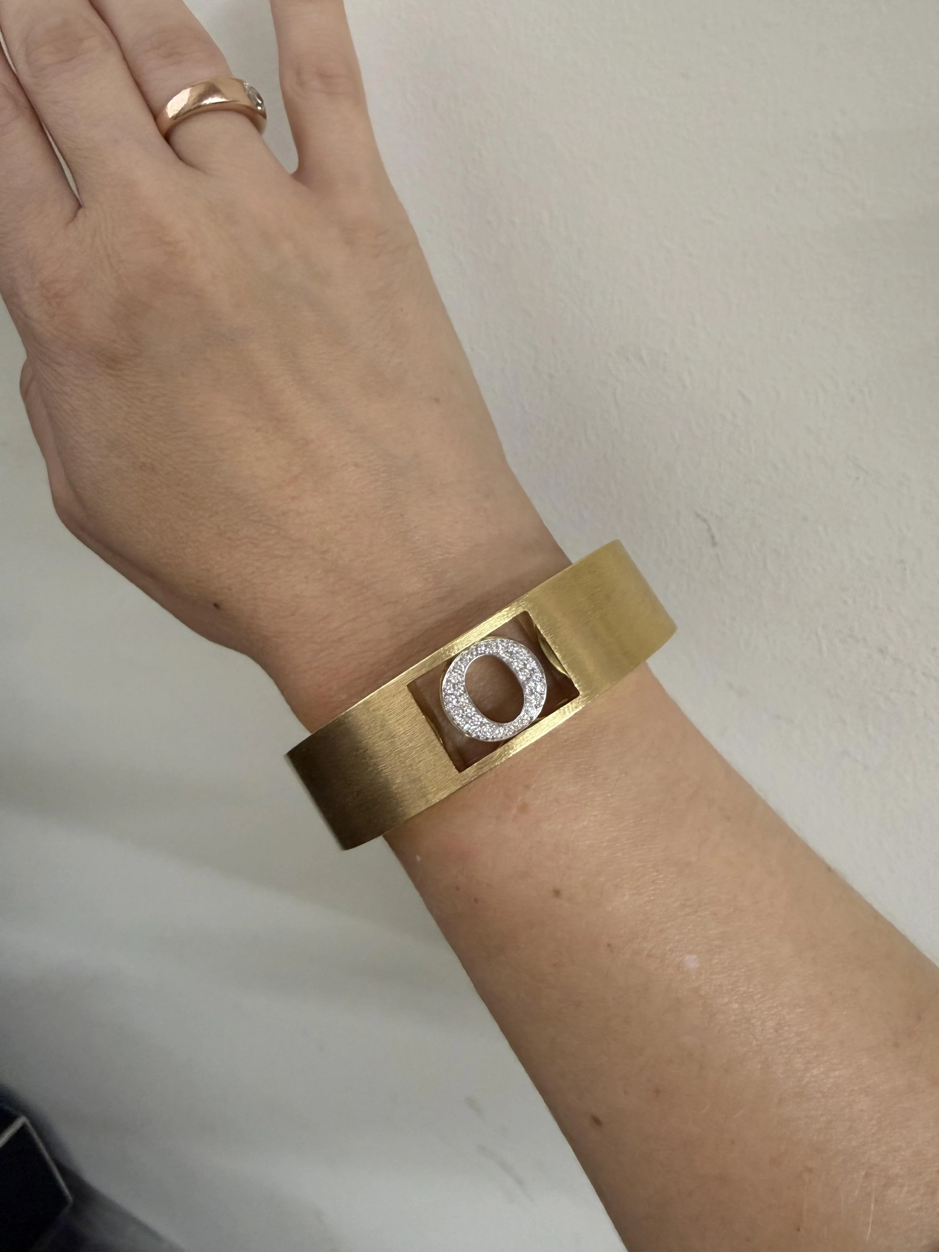 Pasquale Bruni Vintage Amor Est Vita Gold Cuff Bracelet