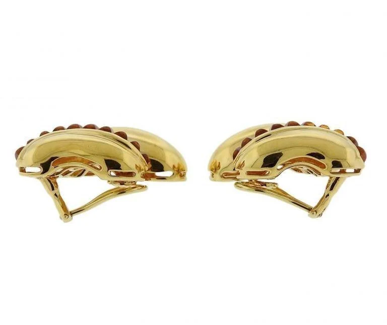 Seaman Schepps Gold Sugarloaf Citrine Earrings