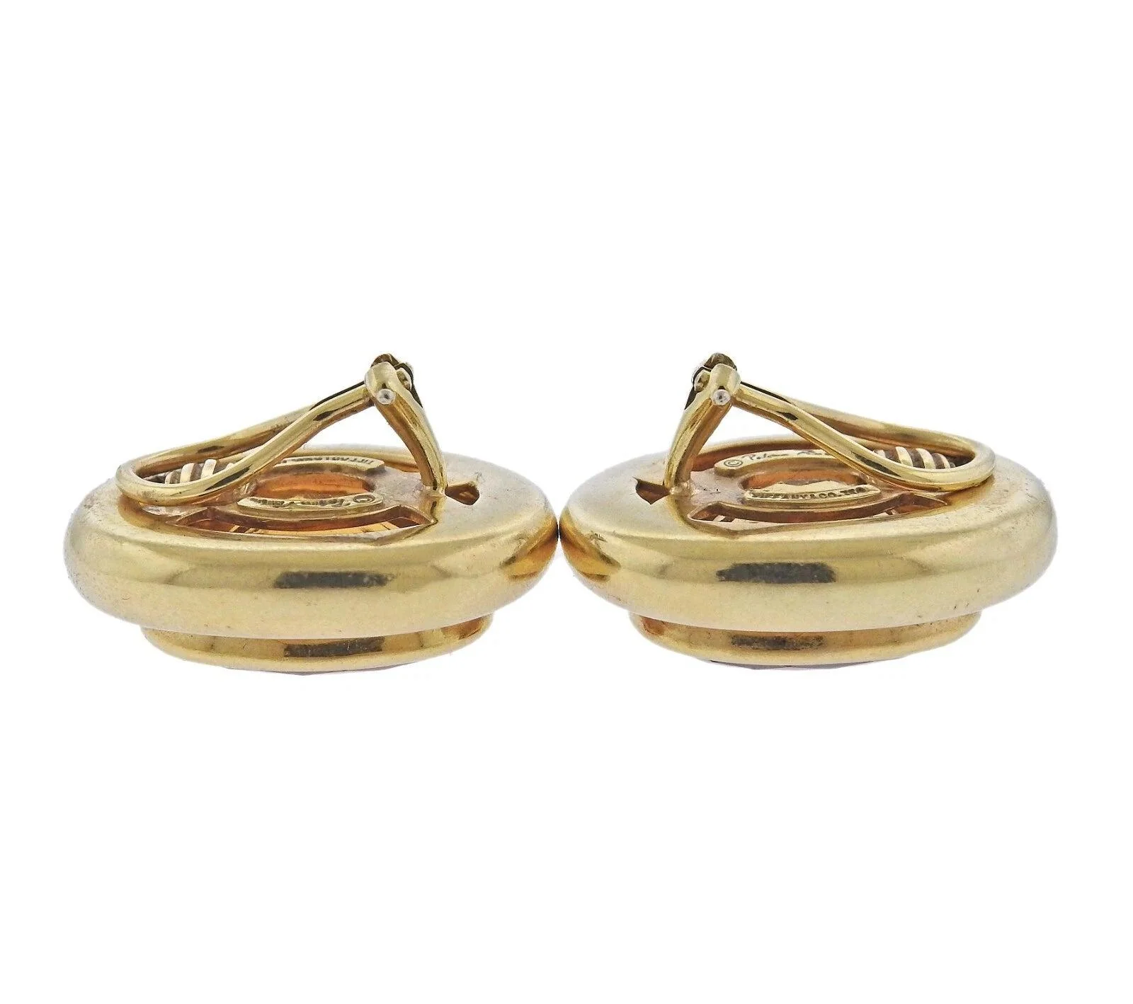 Tiffany Co. Paloma Picasso Large Citrine 18K Gold Earrings