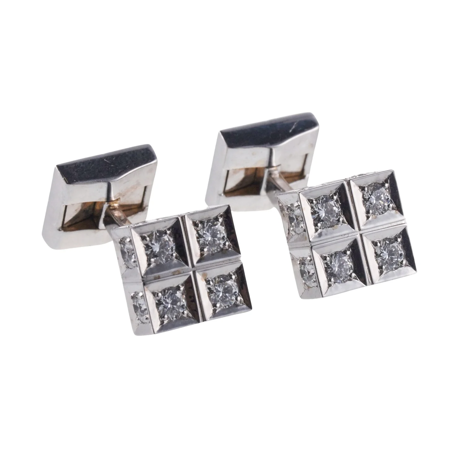 Mouawad Diamond Gold Cufflinks