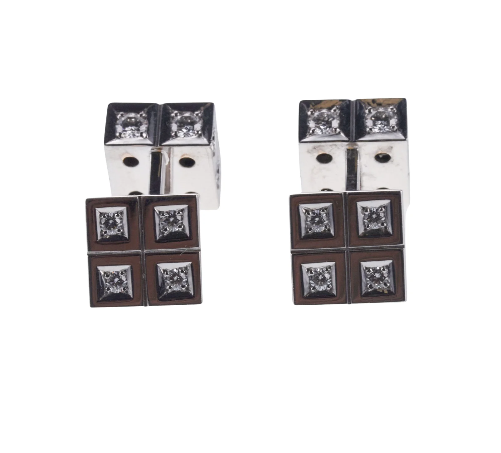 Mouawad Diamond Gold Cufflinks