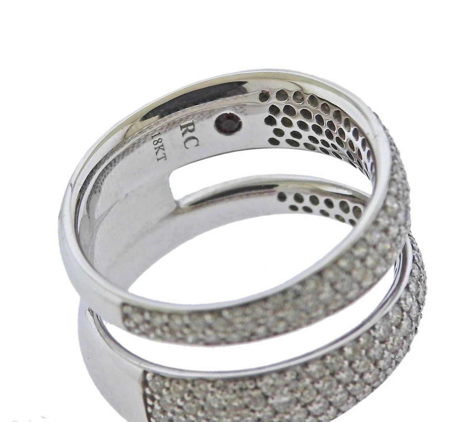 Roberto Coin Scalare 18k Gold Diamond Ring - Replica Luxury Handbag Store