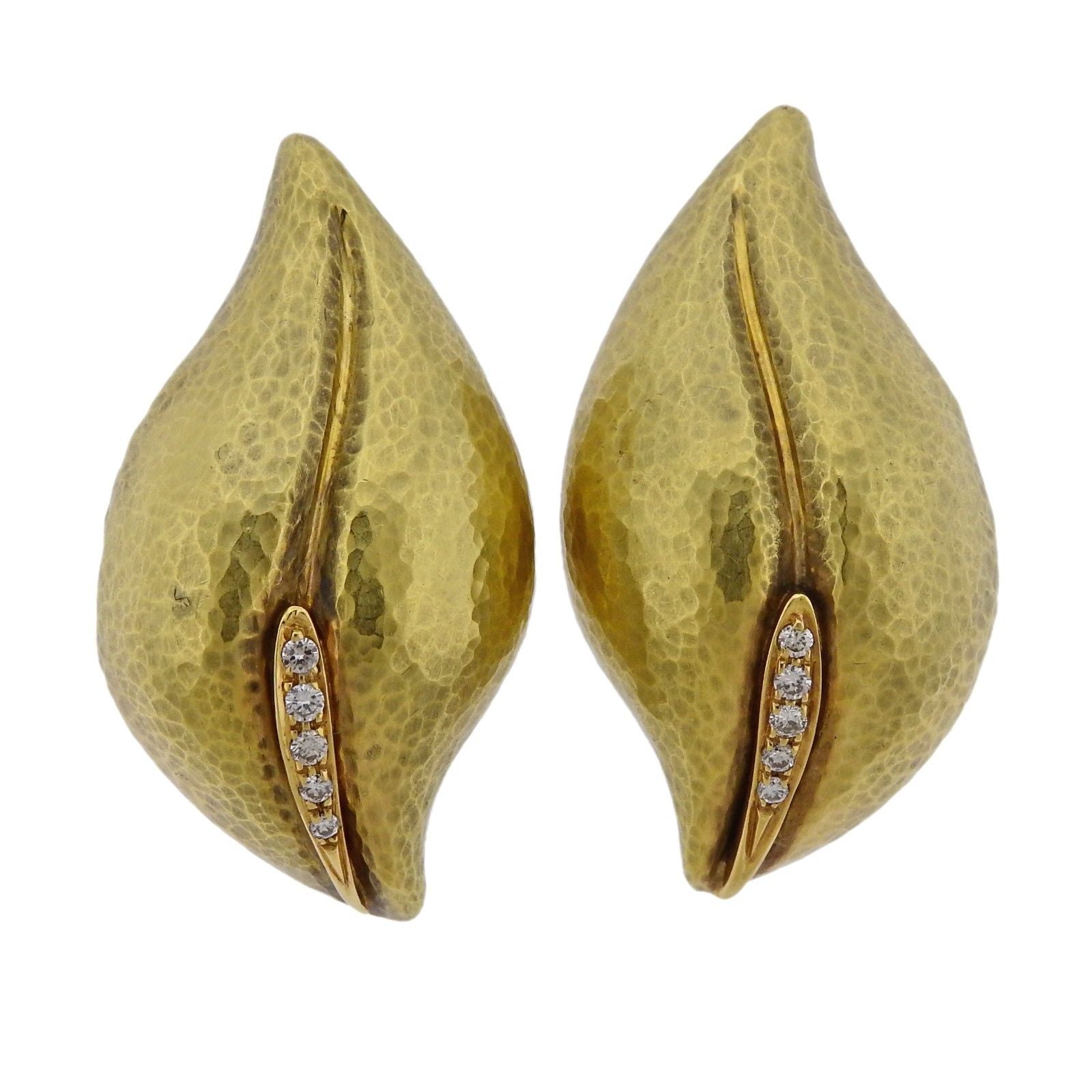 Tiffany Co Paloma Picasso Diamond Gold Earrings - Replica Luxury Handbag Store