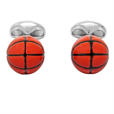 Deakin  Francis Sterling SIlver Enamel Basketball Cufflinks - Replica Luxury Handbag Store