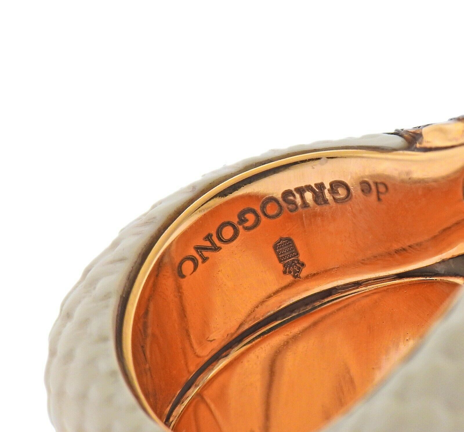 De Grisogono Mammoth Tusk Diamond Gold Snake Serpent Ring - Replica Luxury Handbag Store