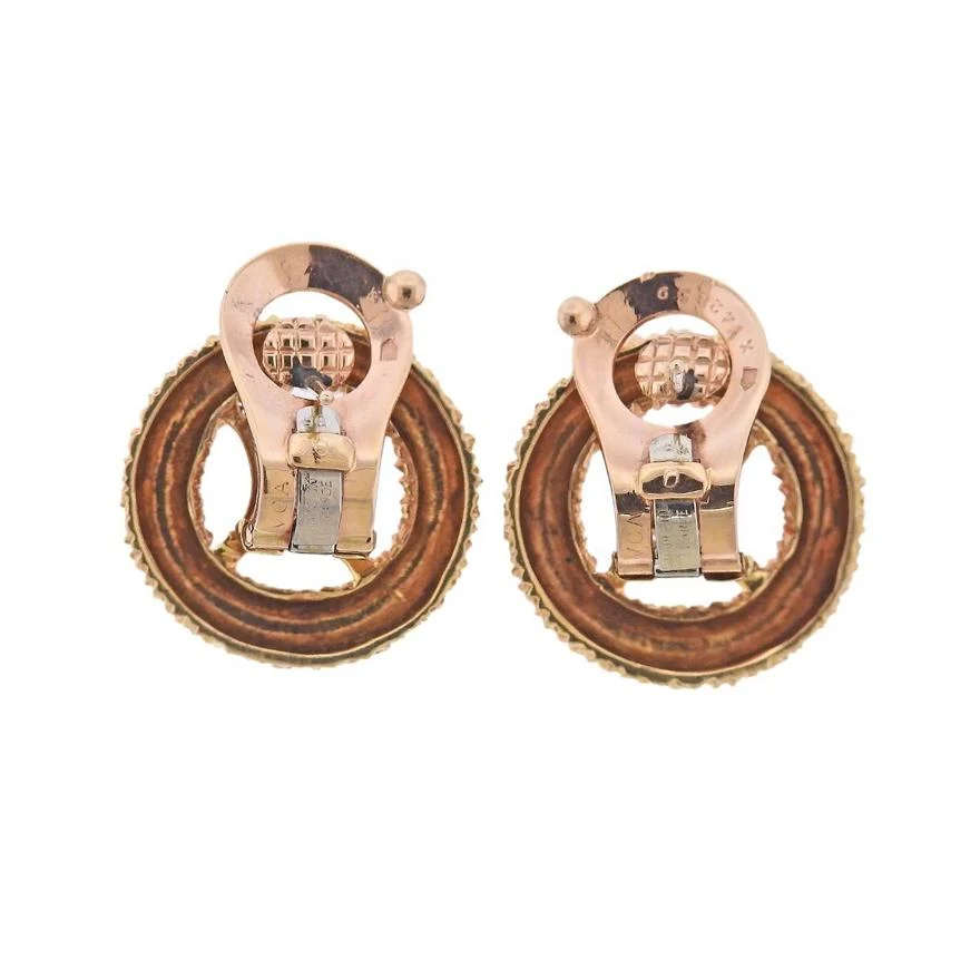 1960s Van Cleef Arpels Diamond 18K Gold Earrings