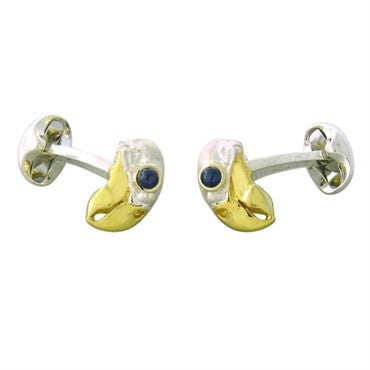 Deakin Francis Sterling Silver Sapphire Dodo Bird Cufflinks - Replica Luxury Handbag Store