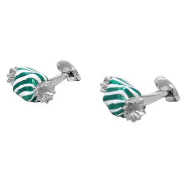 Deakin Francis Green Enamel Sterling Silver Sweet Candy Cufflinks - Replica Luxury Handbag Store