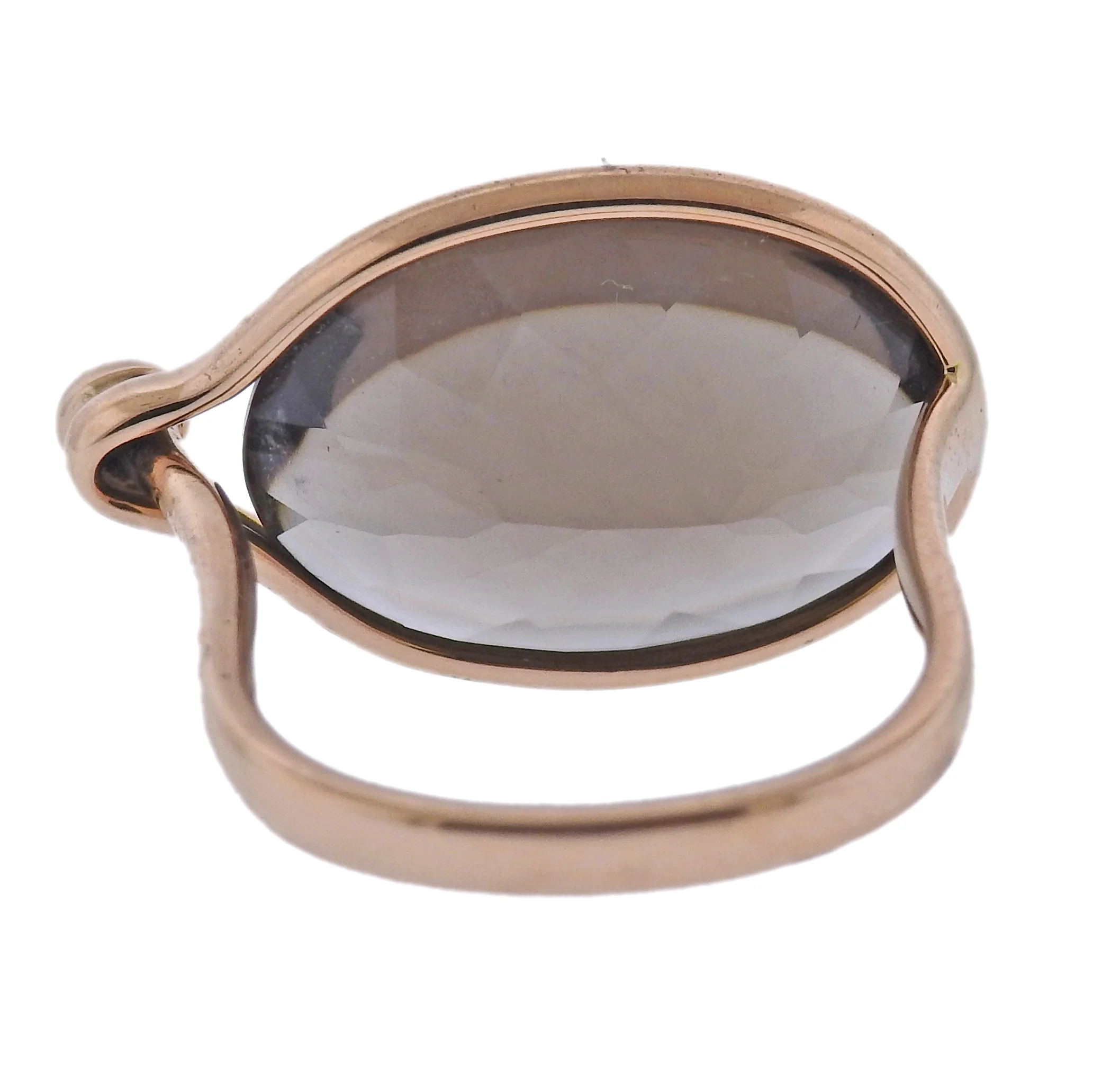 Georg Jensen Savannah 18k Gold Smokey Quartz Ring 1506
