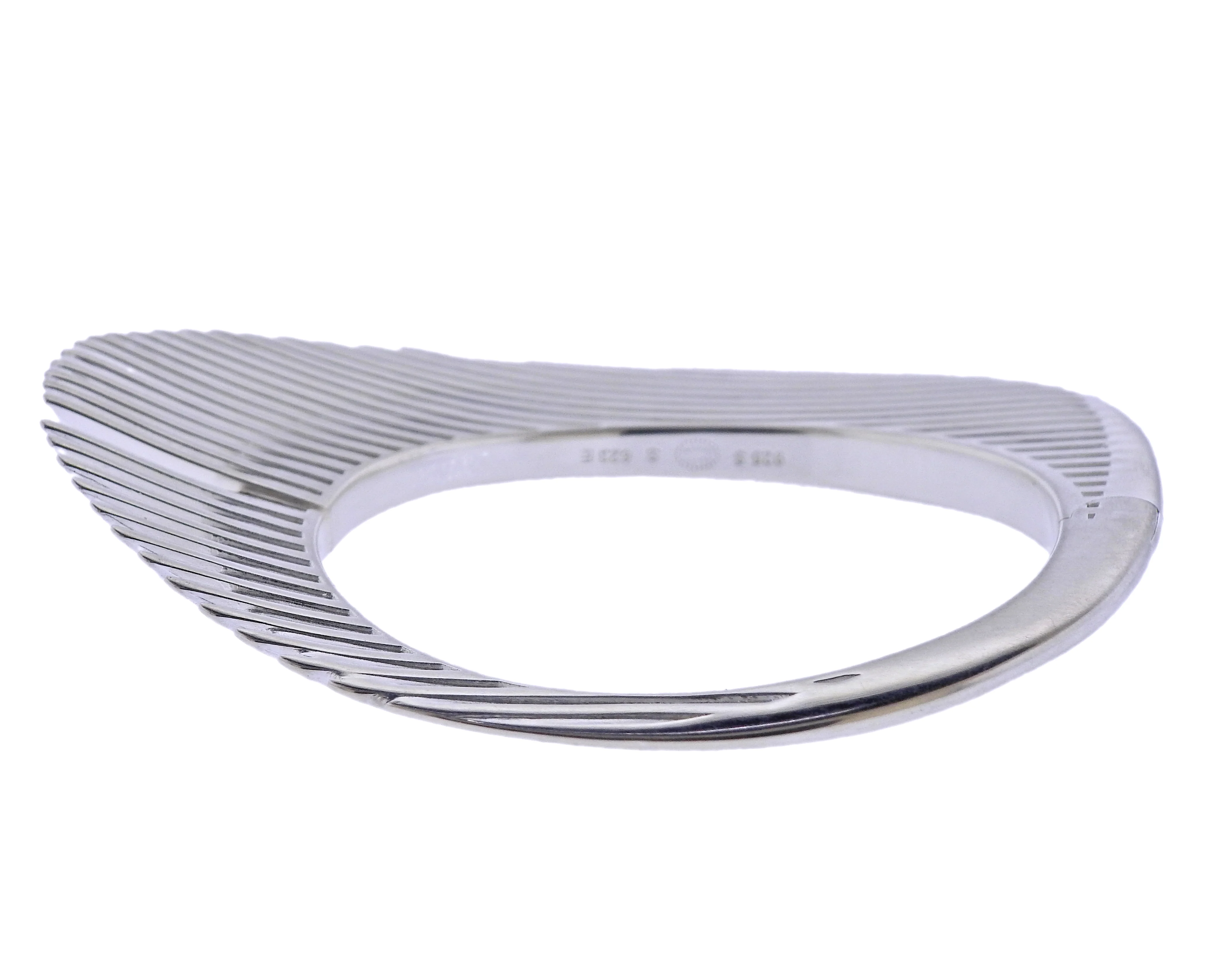 Georg Jensen Zaha Hadid Lamellae Silver Bangle Bracelet 623 E
