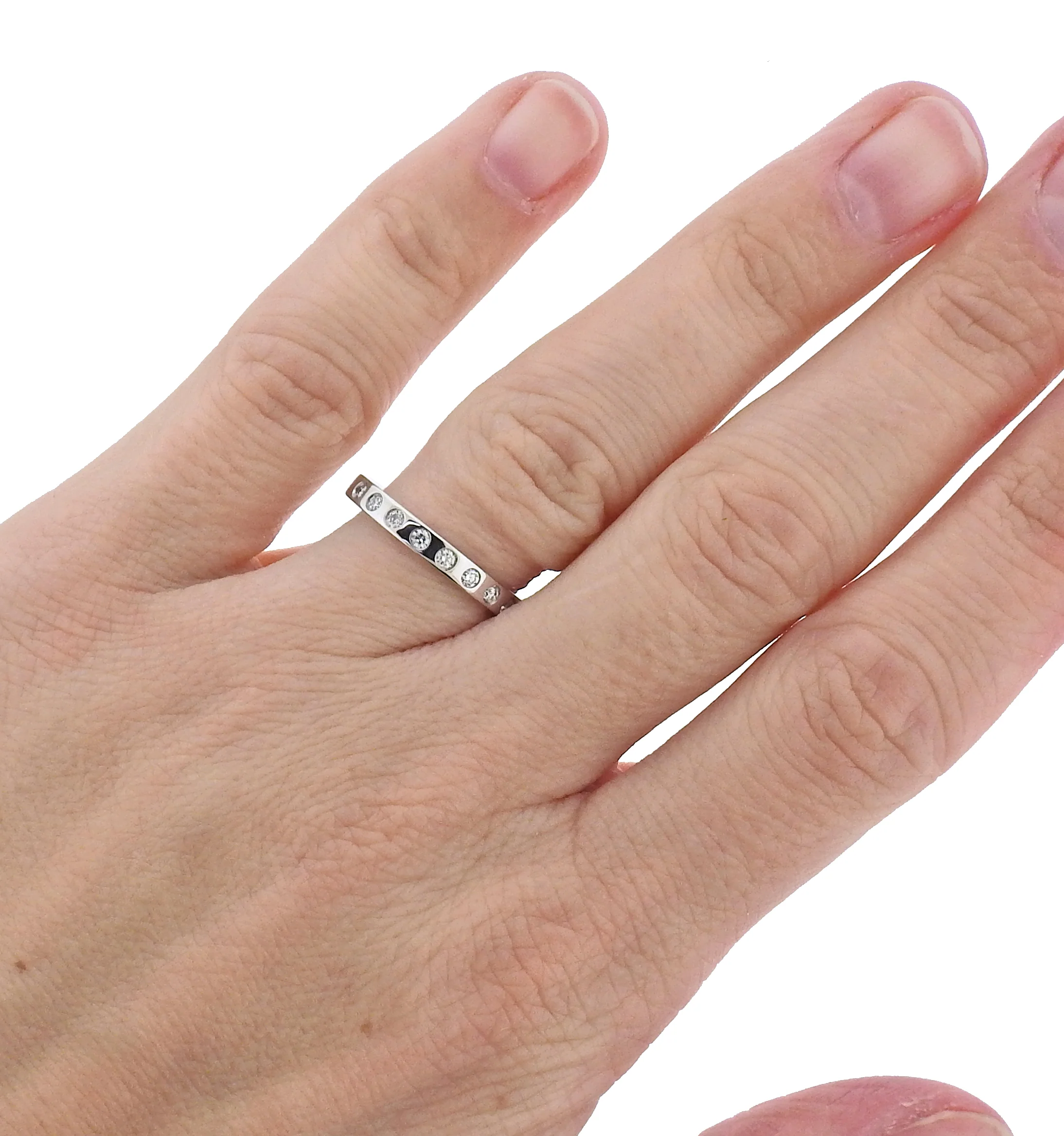 Georg Jensen 18k White Gold Magic Diamond Ring 1513 B
