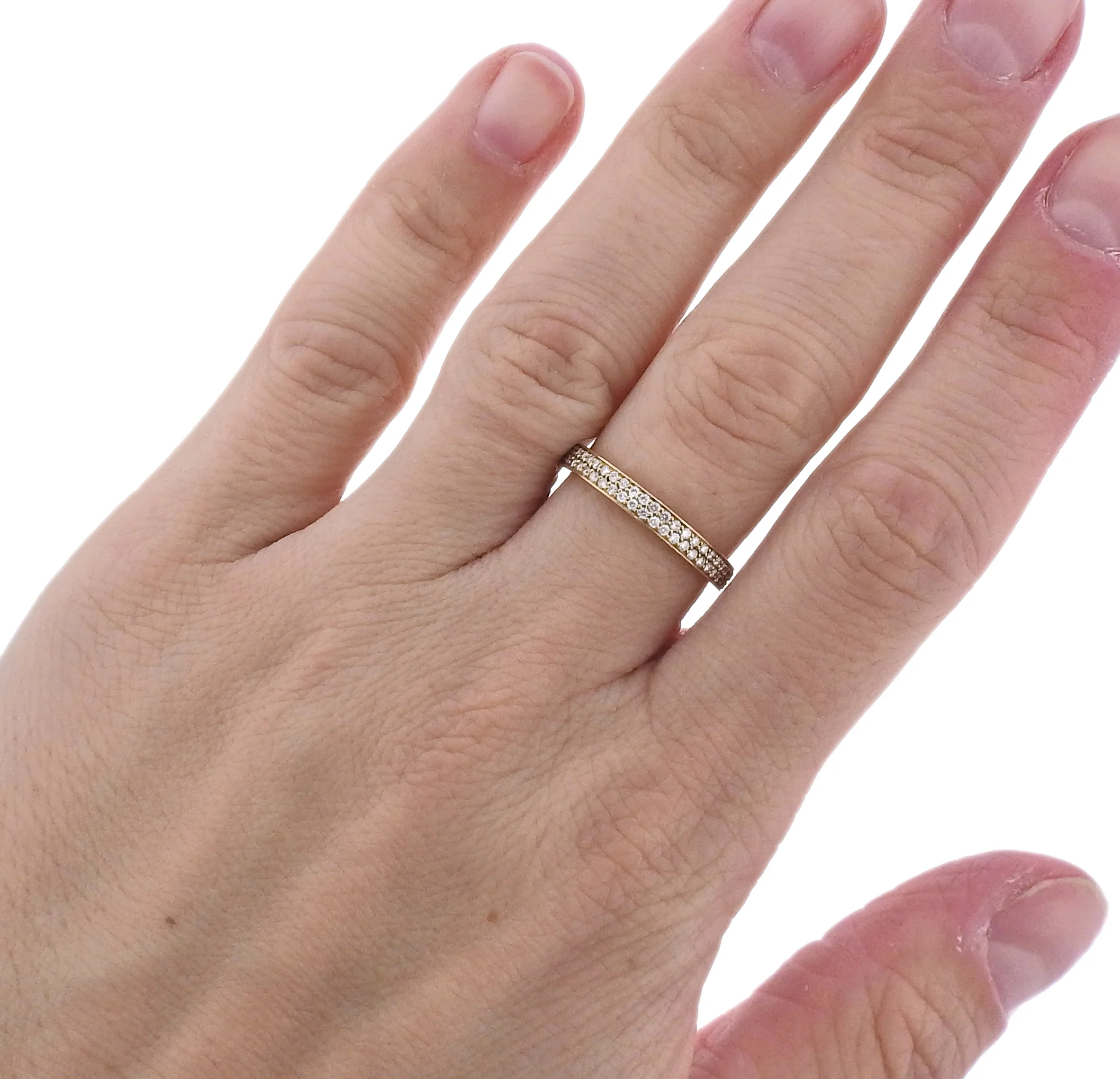 Georg Jensen 18k Yellow Gold Magic Pave Diamond Ring 1513 B