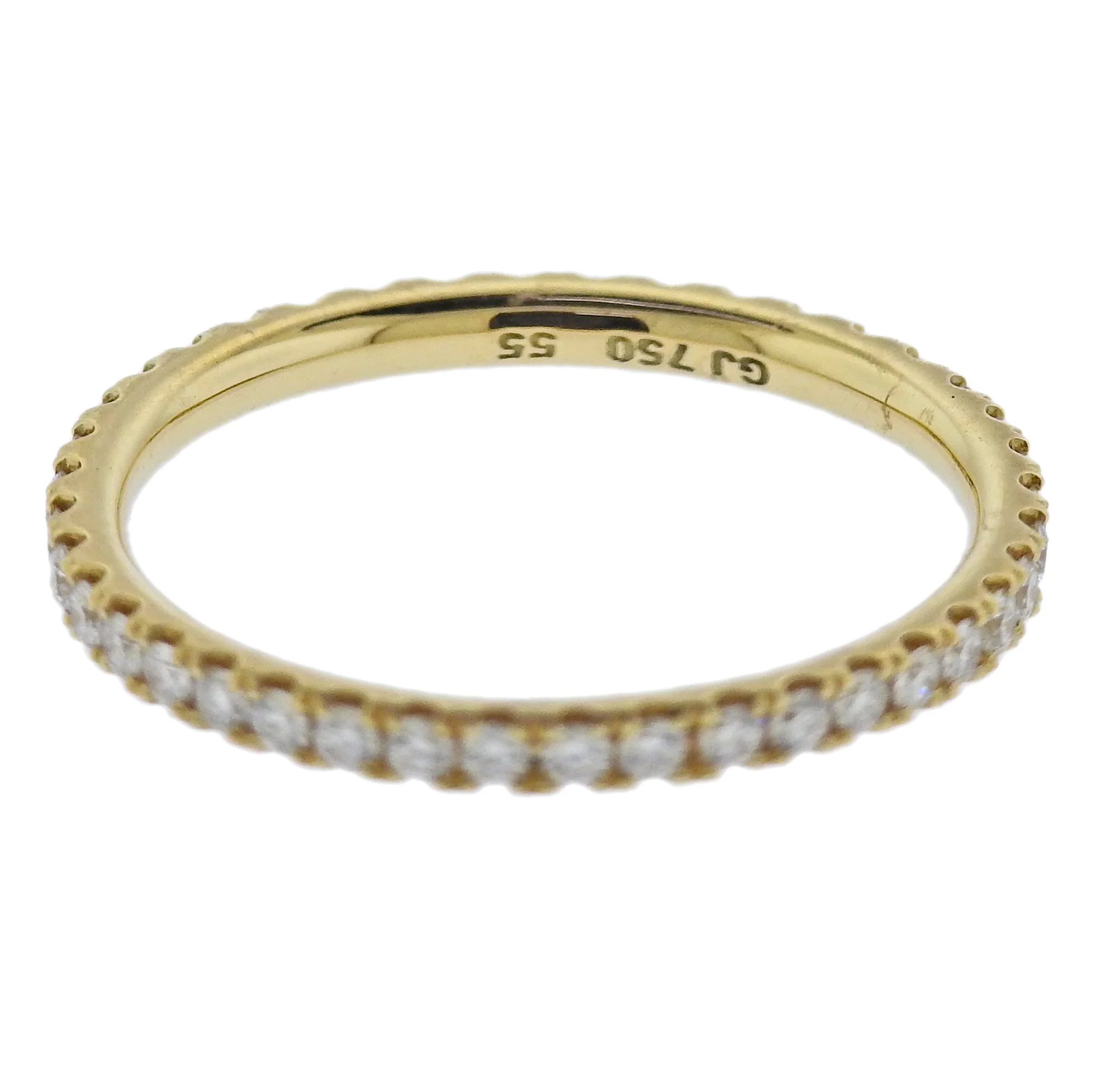 Georg Jensen 18k Yellow Gold Aurora Diamond Ring 1553 A