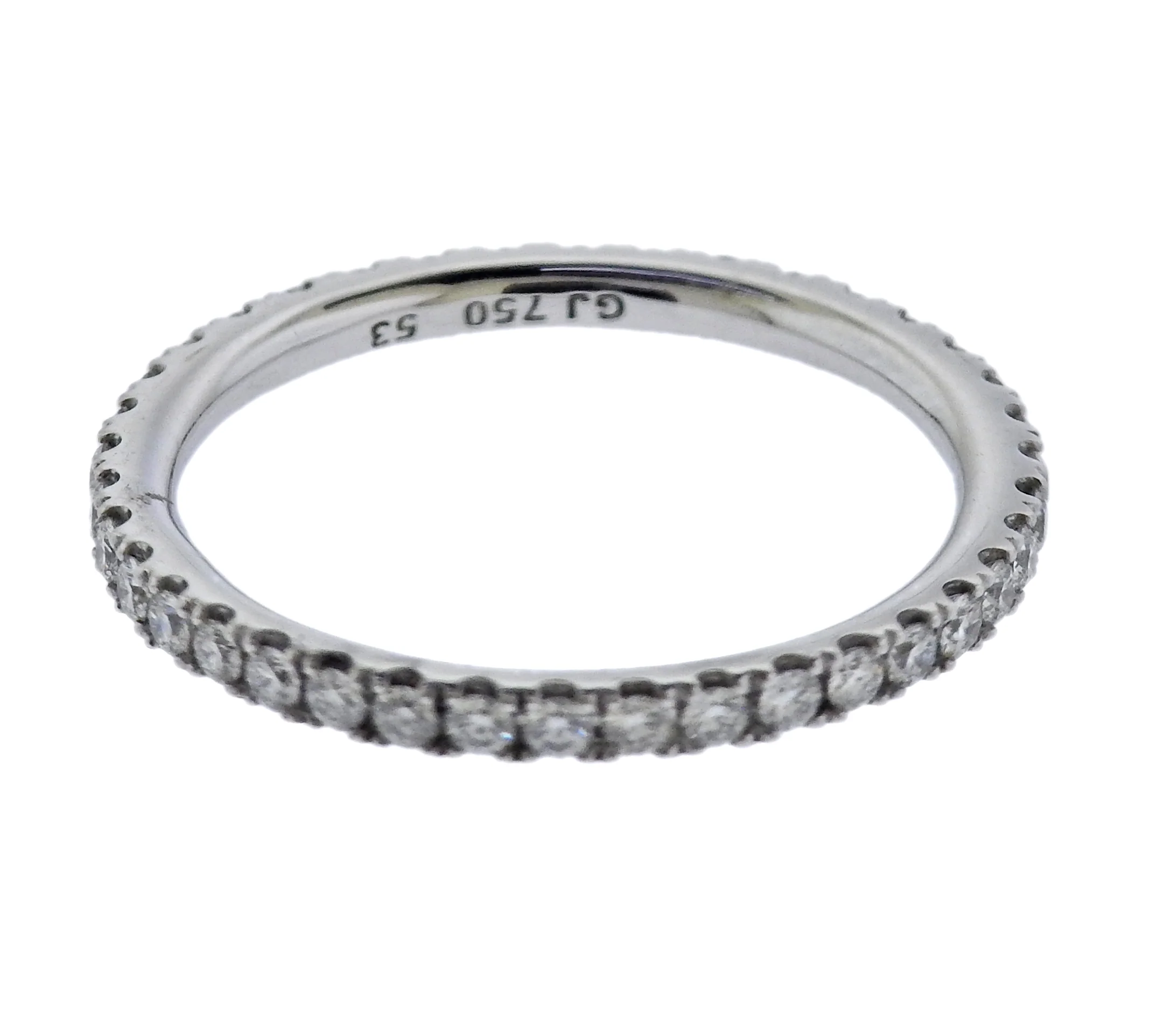 Georg Jensen 18k White Gold Aurora Diamond Ring 1553 A
