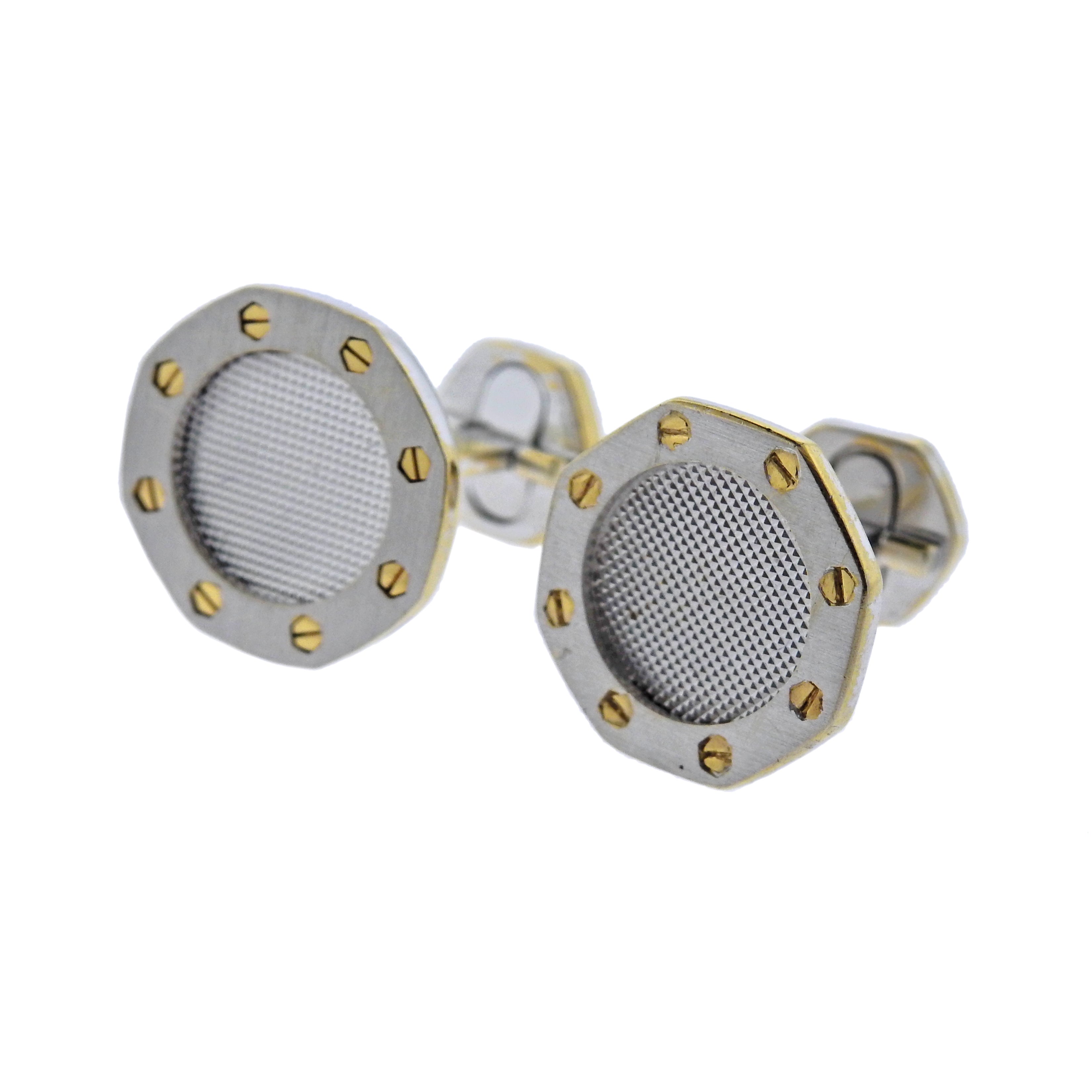 Audemars Piguet Royal Oak Gold Cufflinks - Replica Luxury Handbag Store

