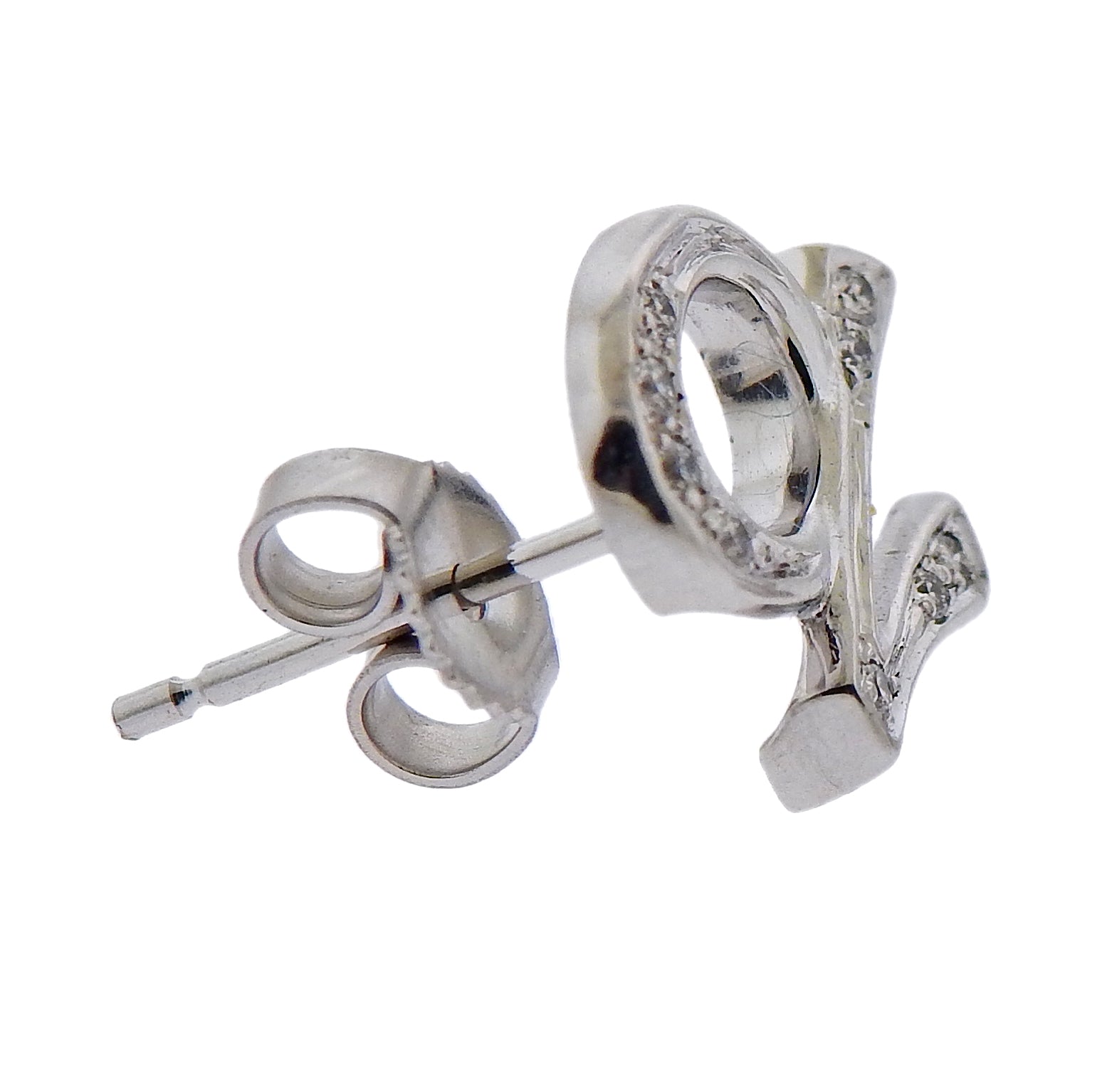 Gubelin Gold Diamond Capricorn Zodiac Sign Stud Earrings - Replica Luxury Handbag Store