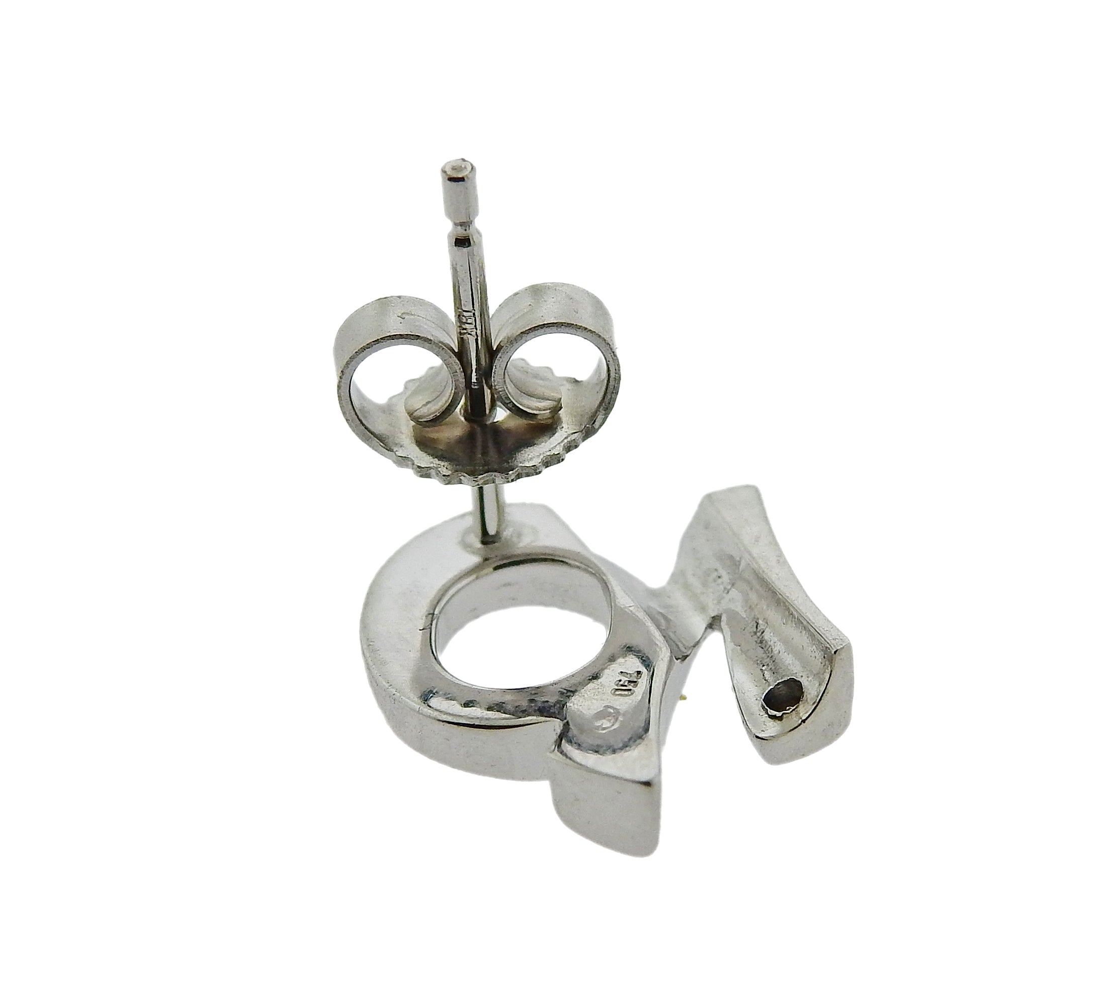 Gubelin Gold Diamond Capricorn Zodiac Sign Stud Earrings - Replica Luxury Handbag Store
