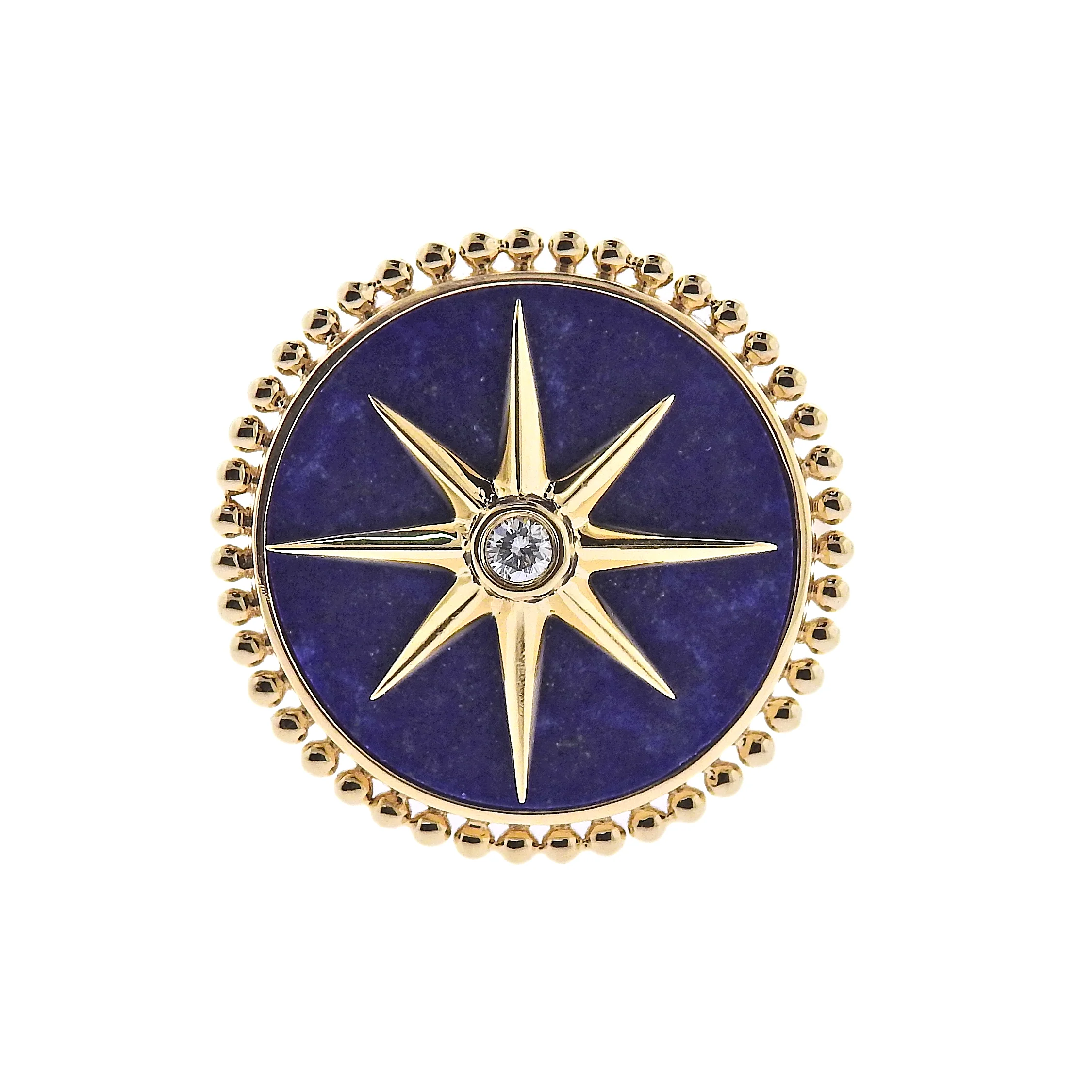 Doves Doron Paloma Gold Diamond Lapis Ring