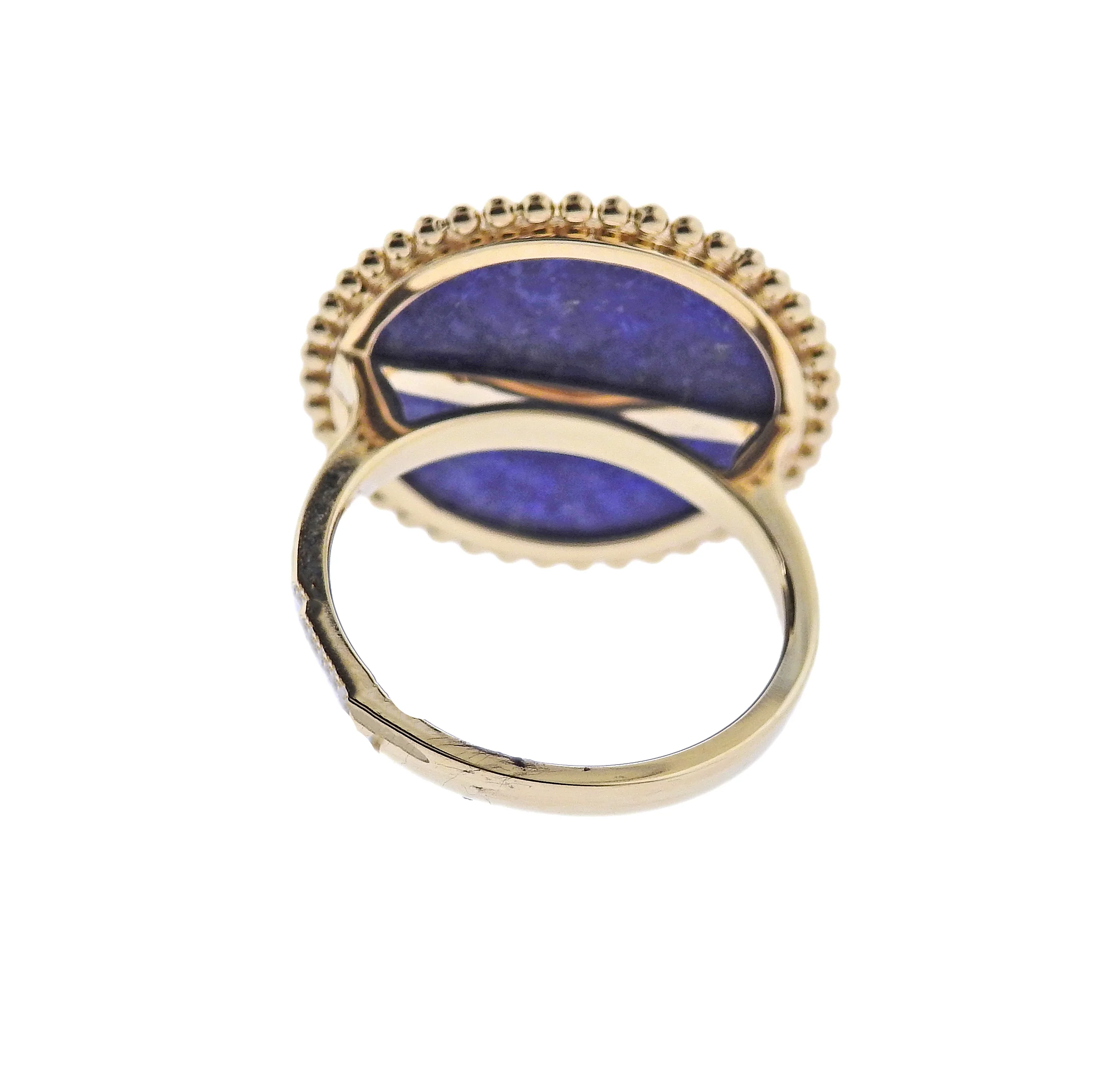 Doves Doron Paloma Gold Diamond Lapis Ring