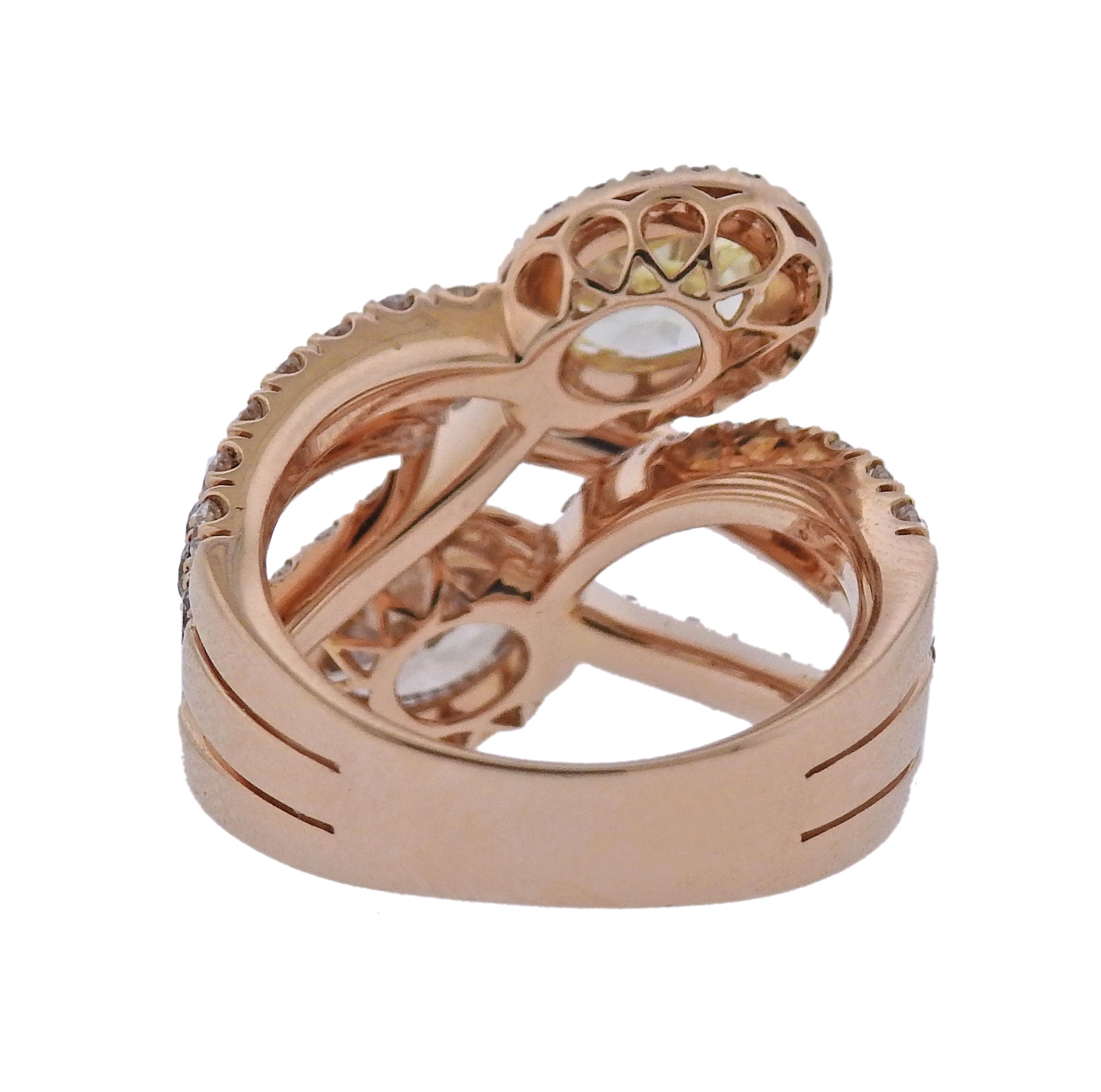 Bucherer Gold 3.37ctw Fancy Yellow Brown Diamond Ring