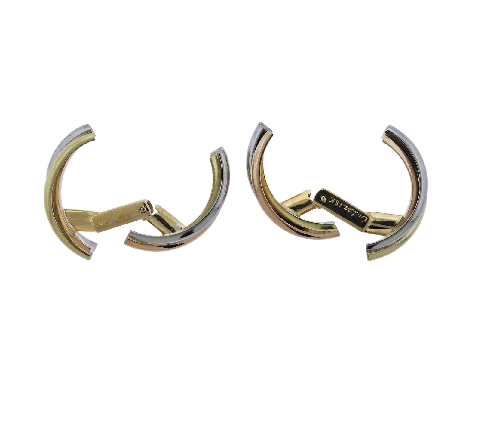 Vintage Cartier Trinity Gold Cufflinks - Replica Luxury Handbag Store

