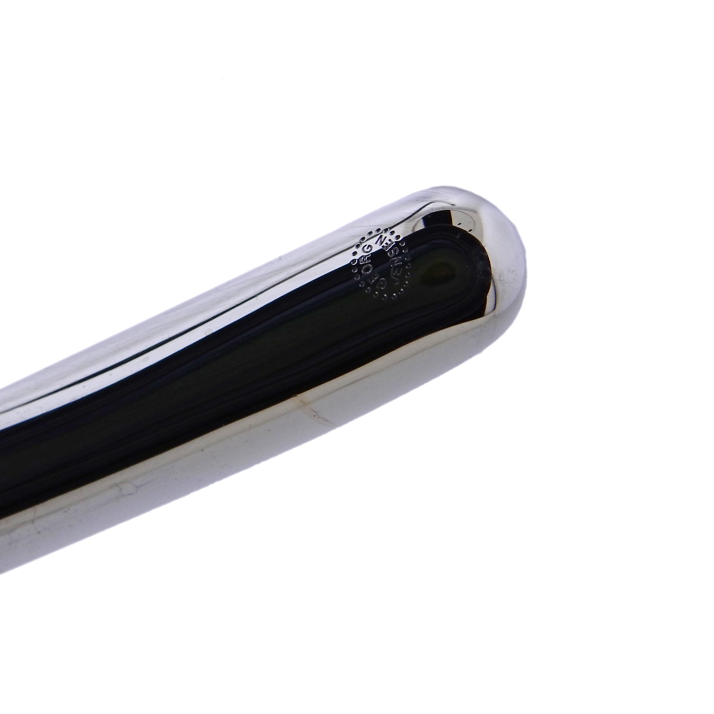 Georg Jensen Aura Sterling Silver Ebony Collar Necklace - Replica Luxury Handbag Store
