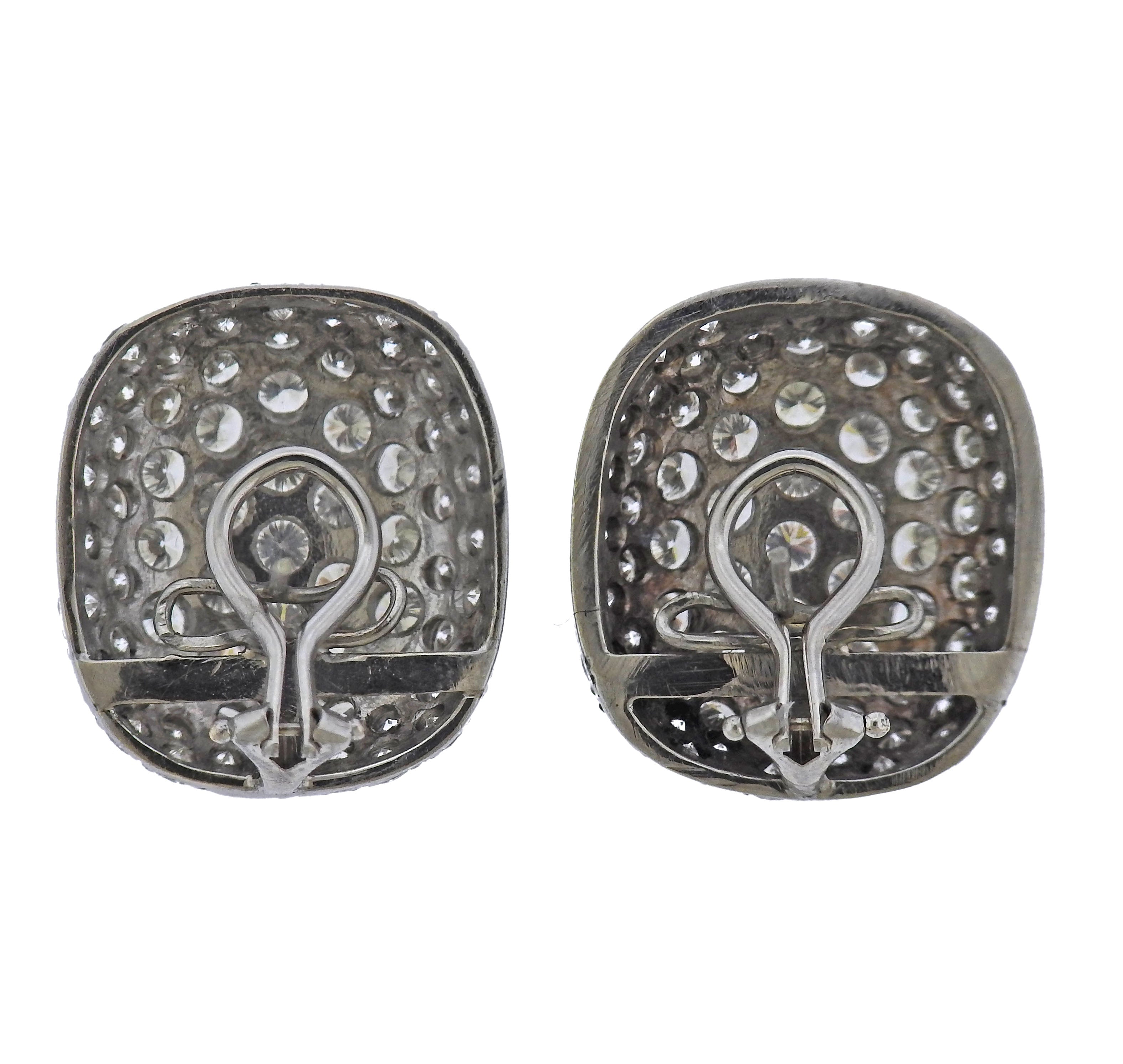 7 Carat Diamond White Gold Earrings - Replica Luxury Handbag Store