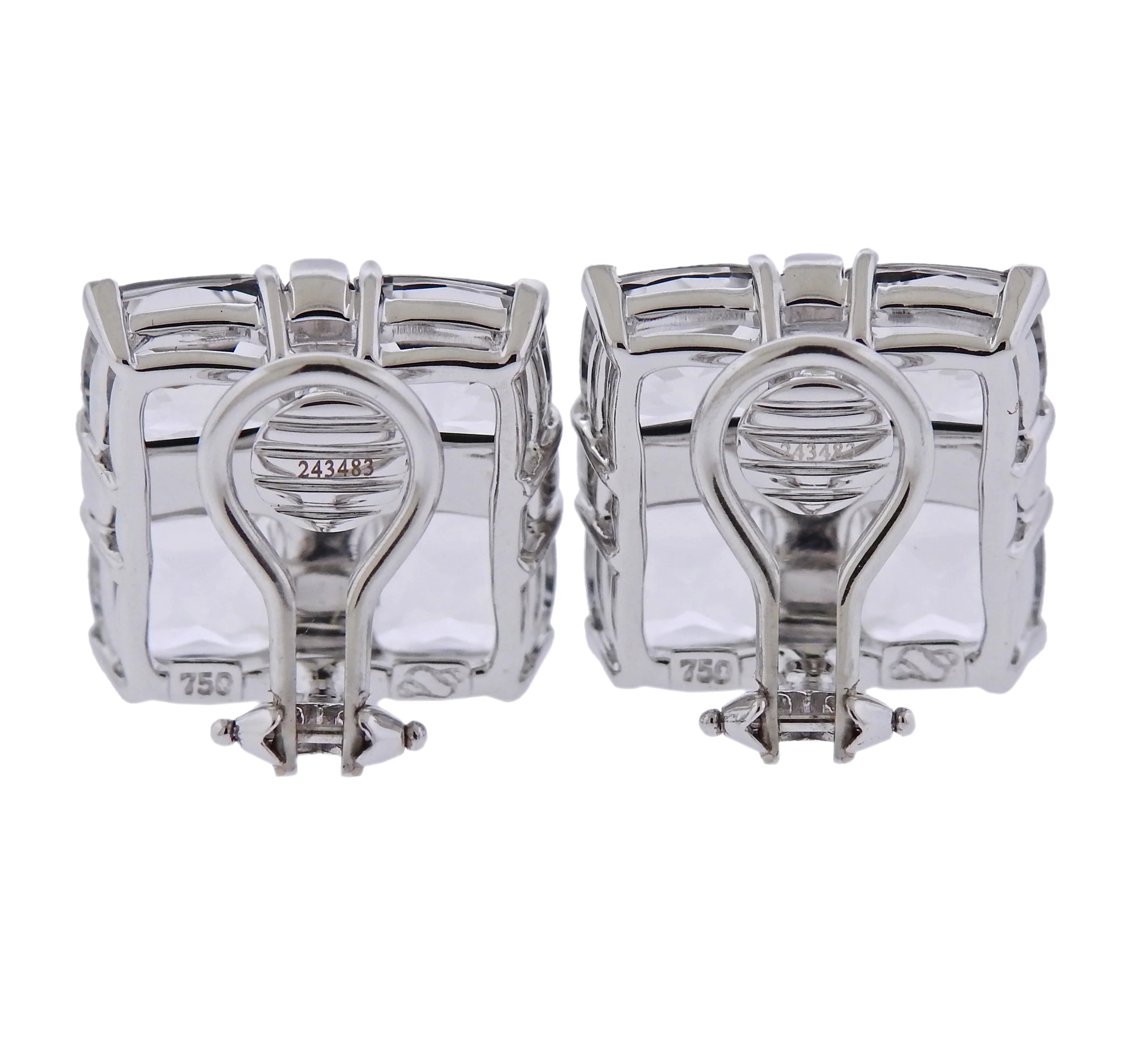 Seaman Schepps Diamond Crystal Onyx Gold Quad Earrings - Replica Luxury Handbag Store