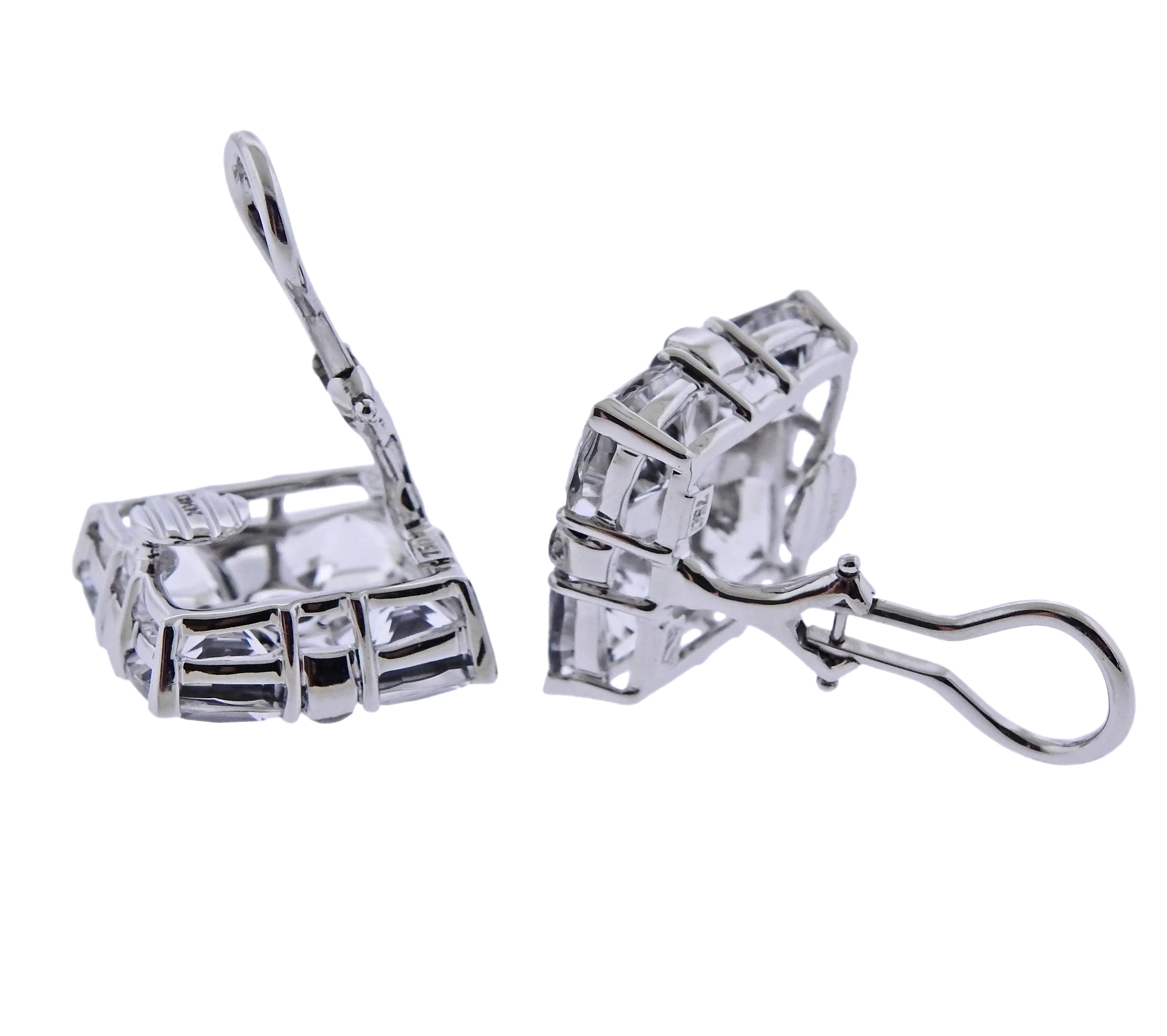 Seaman Schepps Diamond Crystal Onyx Gold Quad Earrings - Replica Luxury Handbag Store