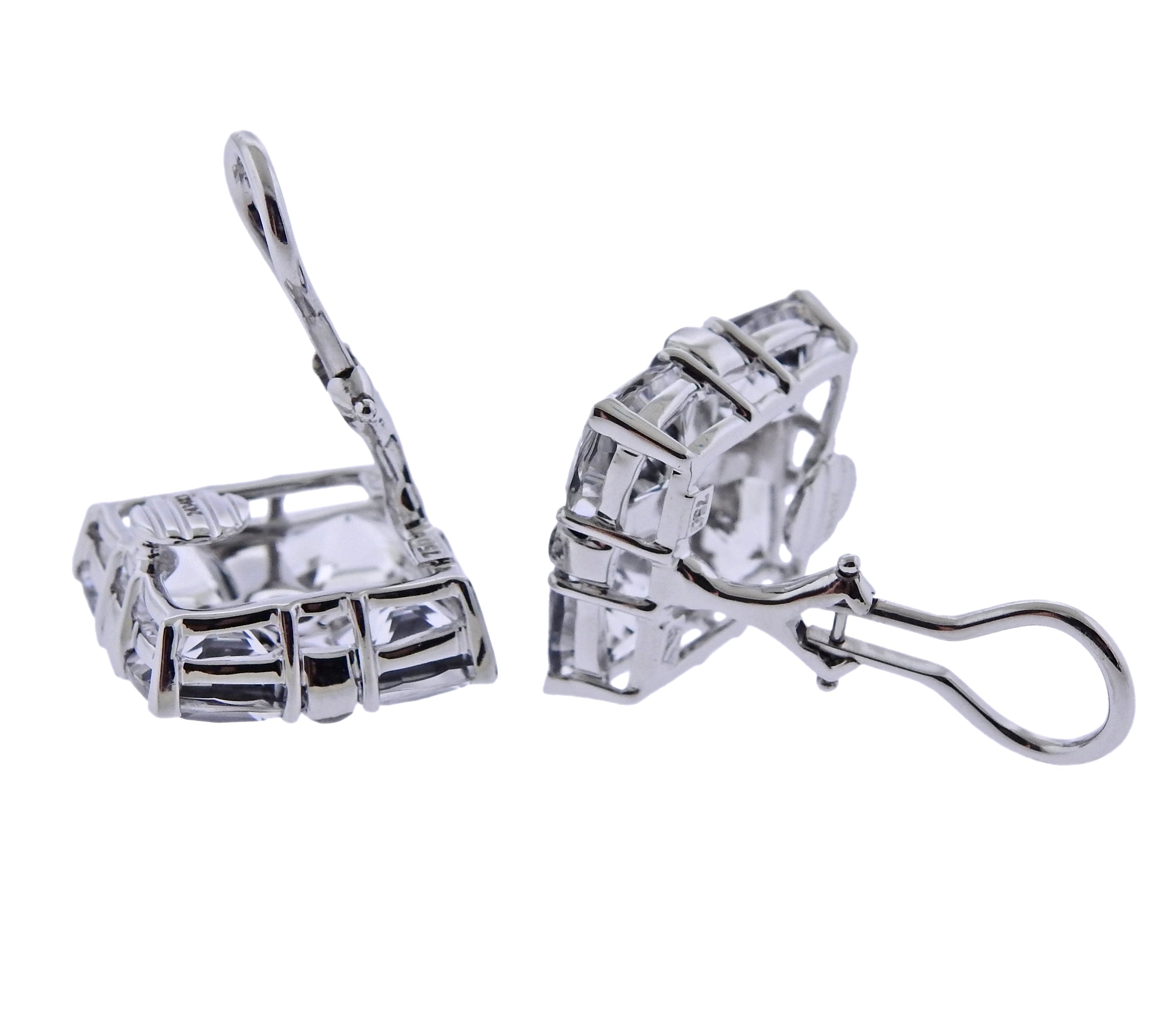 Seaman Schepps Diamond Crystal Onyx Gold Quad Earrings - Replica Luxury Handbag Store
