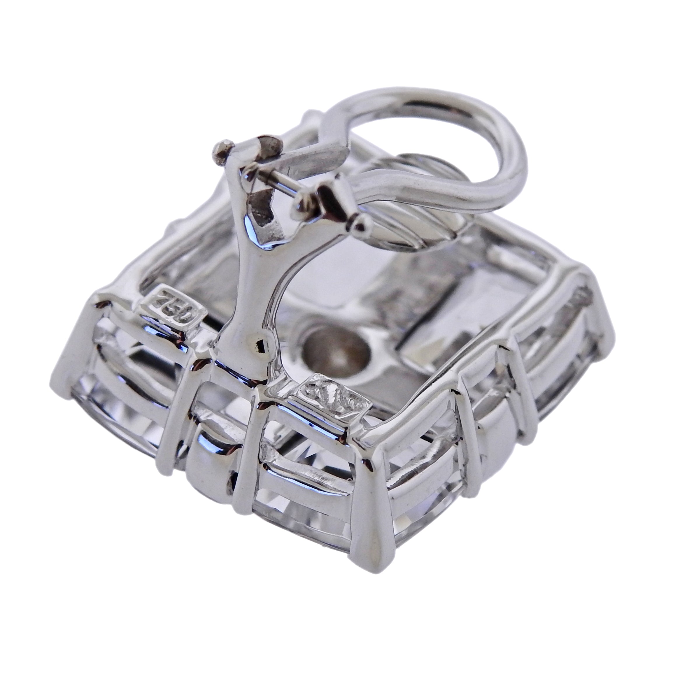 Seaman Schepps Diamond Crystal Onyx Gold Quad Earrings - Replica Luxury Handbag Store
