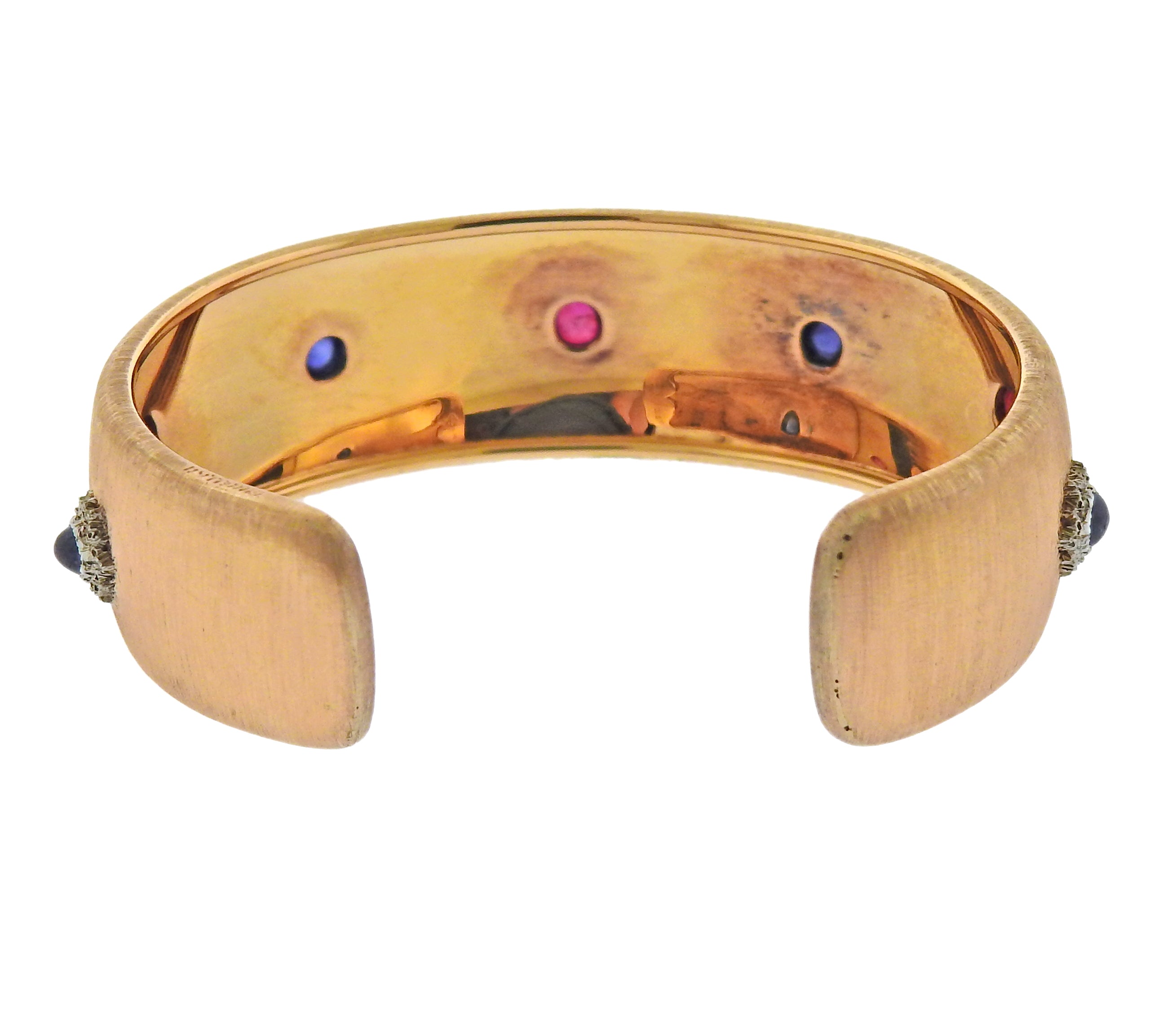 Mario Buccellati Sapphire Ruby Gold Classic Bracelet - Replica Luxury Handbag Store