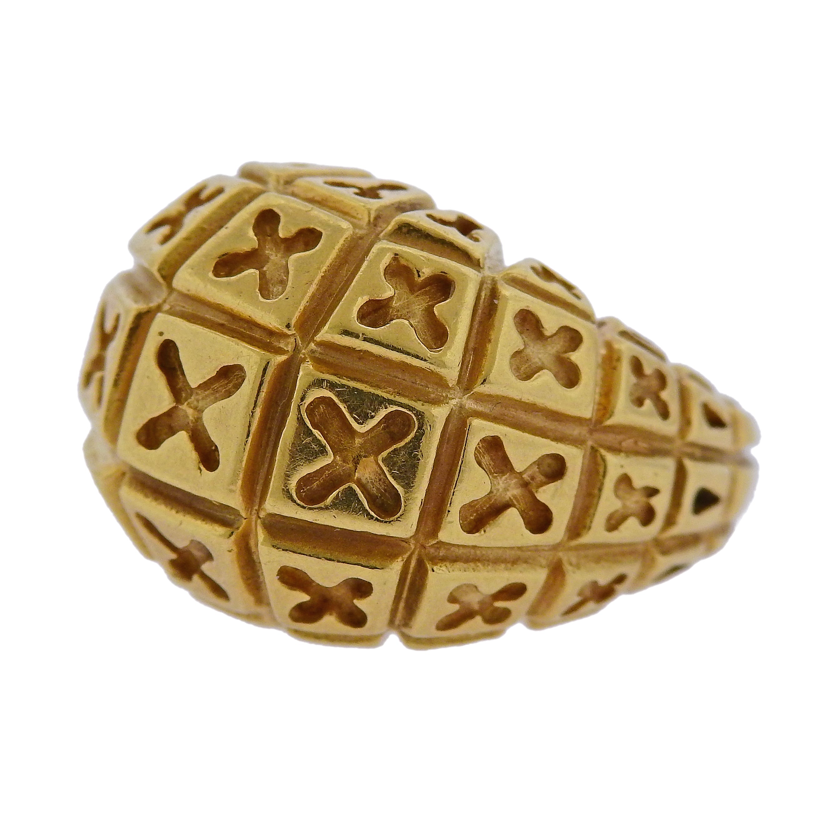 Van Cleef 
Arpels Gold Dome Ring - Replica Luxury Handbag Store
