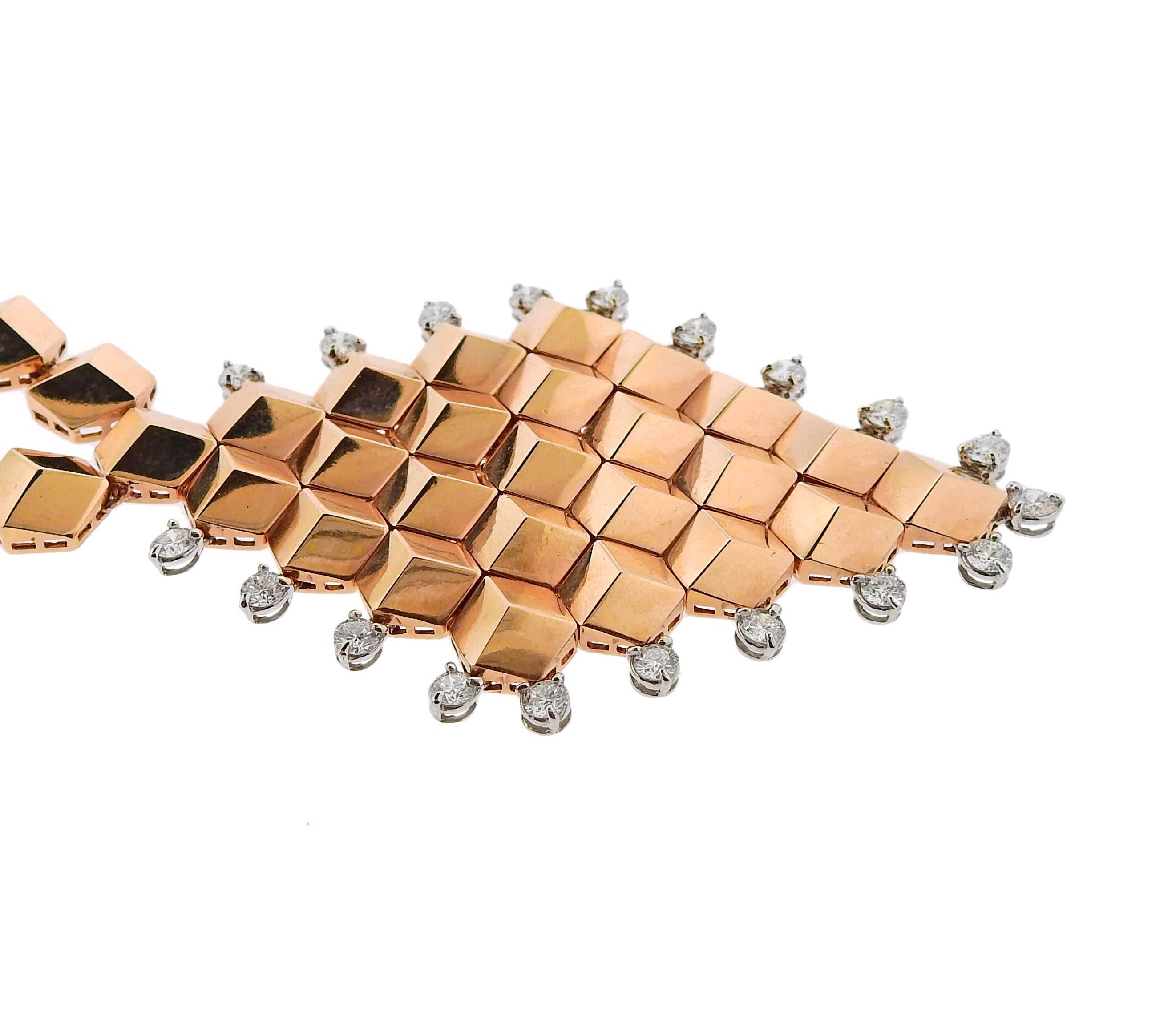 Paolo Costagli Diamond Rose Gold Pendant Necklace - Replica Luxury Handbag Store
