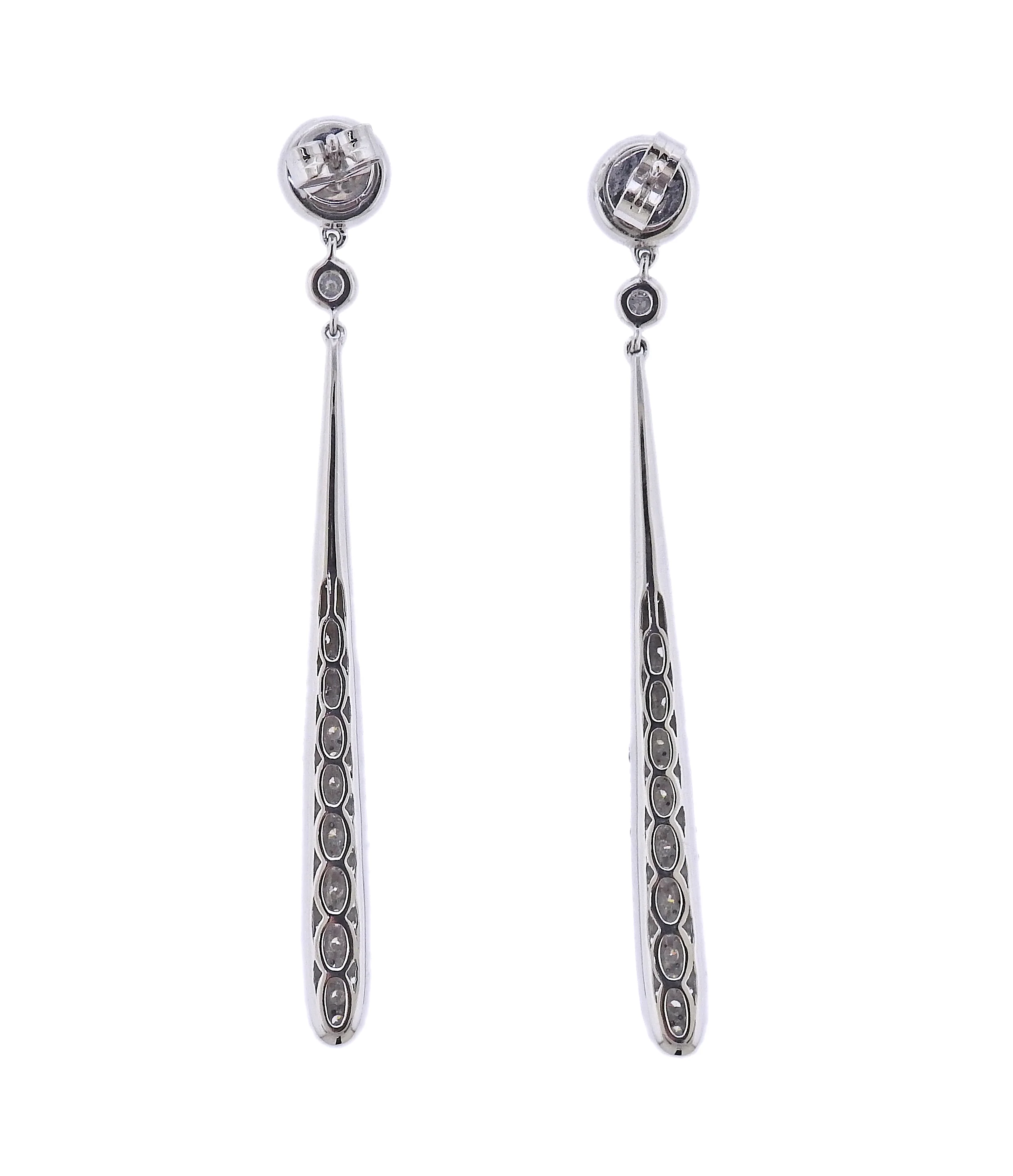 Odelia White Gold Diamond Drop Earrings