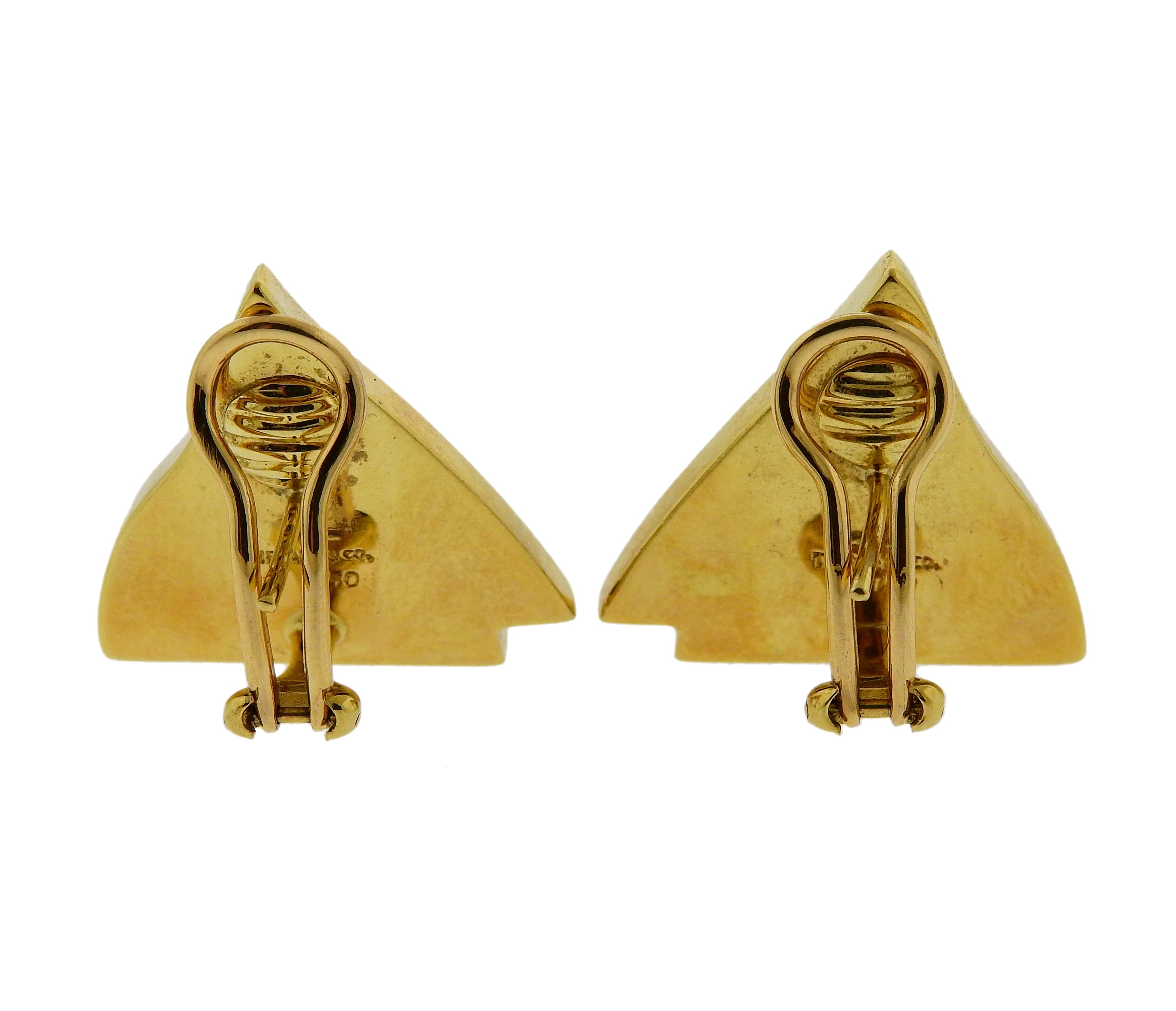 Tiffany & Co Inlay Malachite Mother of Pearl Gold Earrings - Replica Luxury Handbag Store
