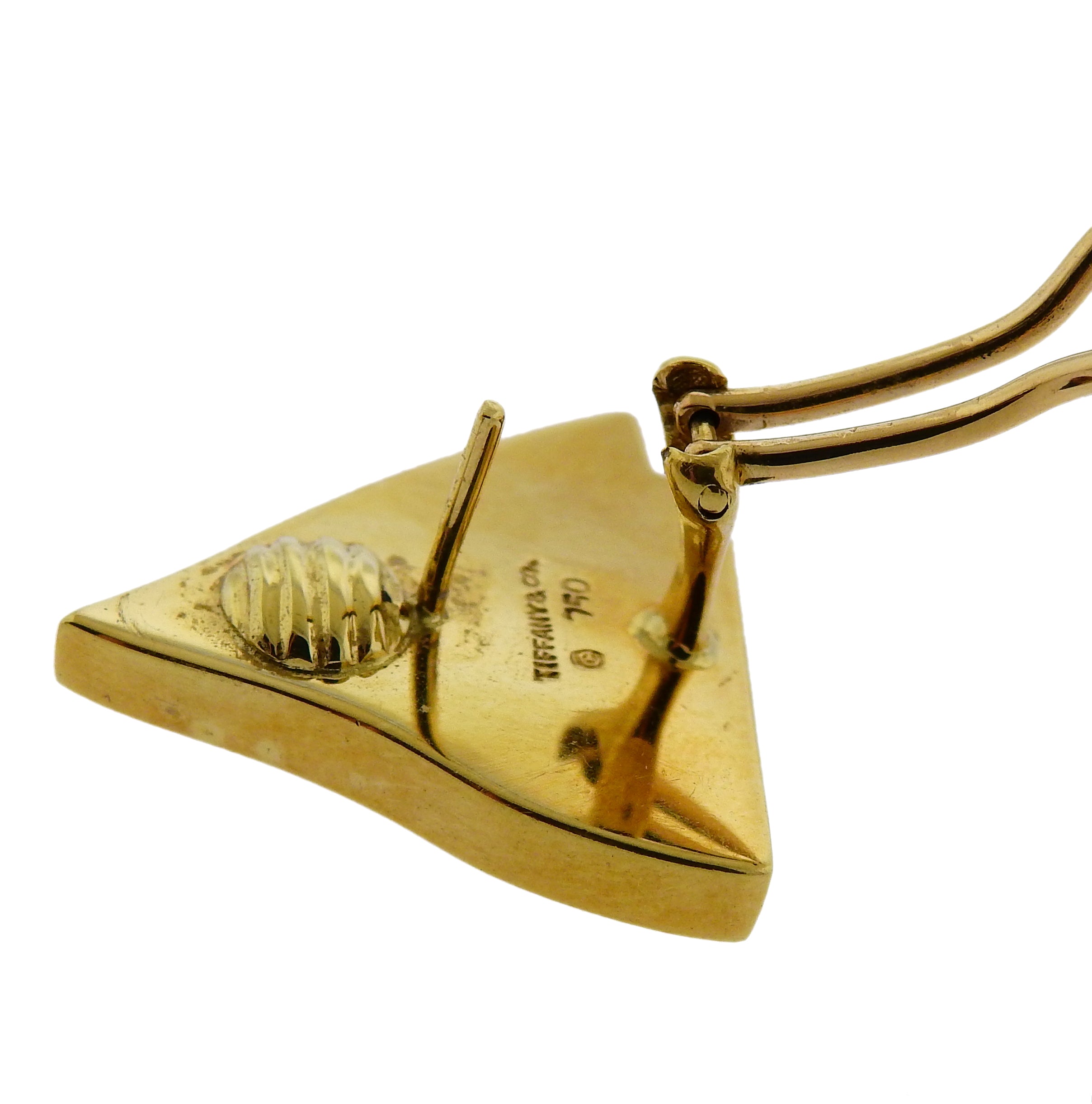 Tiffany & Co Inlay Malachite Mother of Pearl Gold Earrings - Replica Luxury Handbag Store
