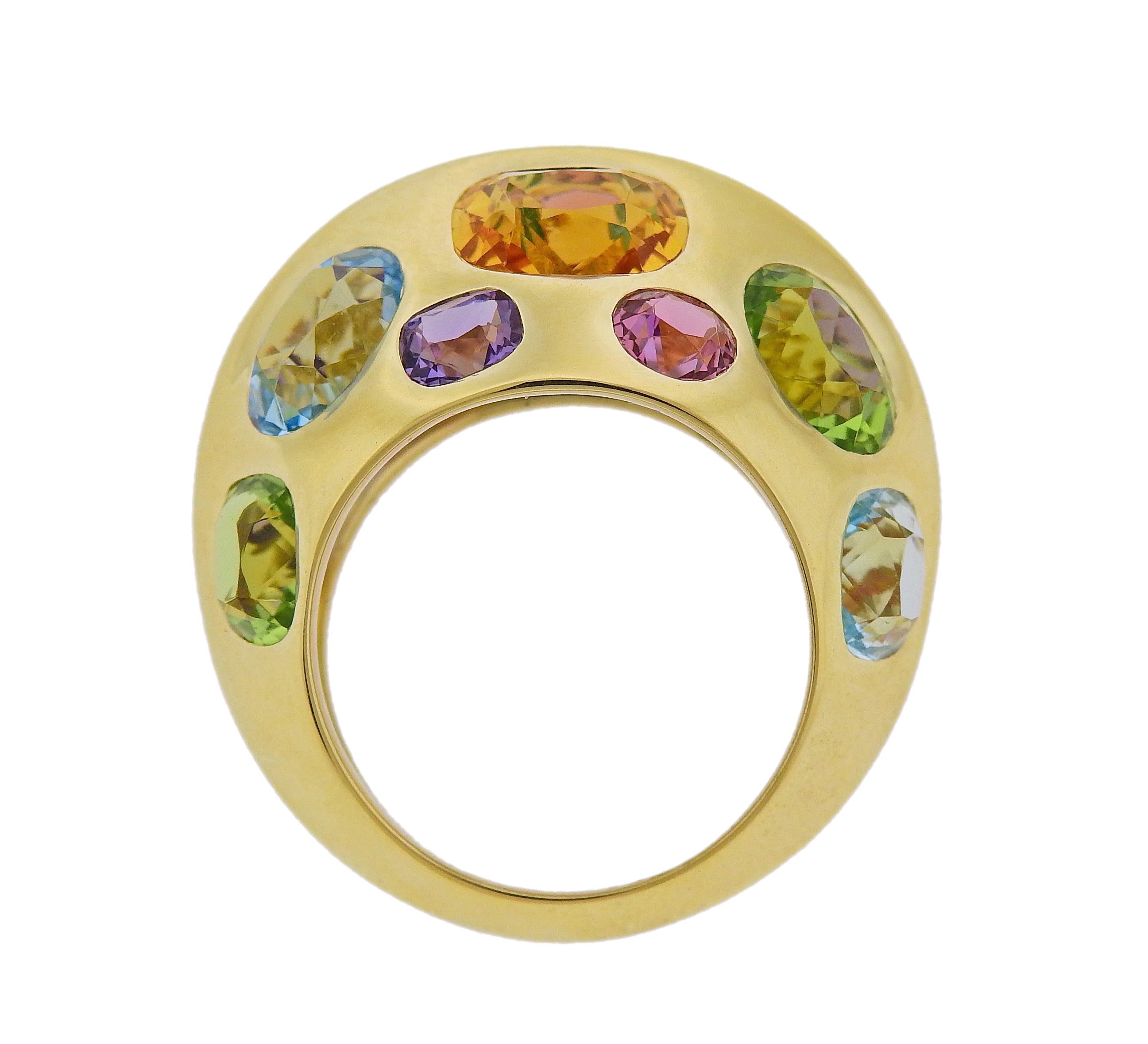 Seaman Schepps Multi Color Gemstone Gold Ring - Replica Luxury Handbag Store