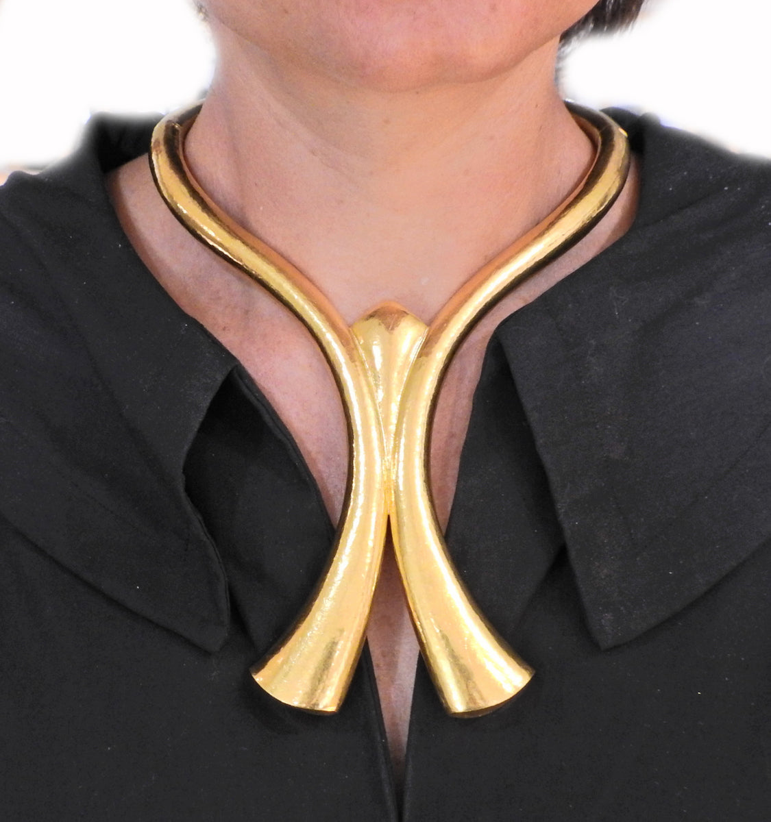 Lalaounis Greece Gold Collar Necklace - Replica Luxury Handbag Store