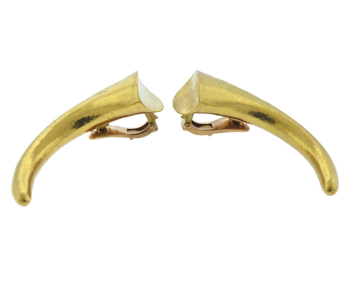 Lalaounis Greece Gold Earrings - Replica Luxury Handbag Store
